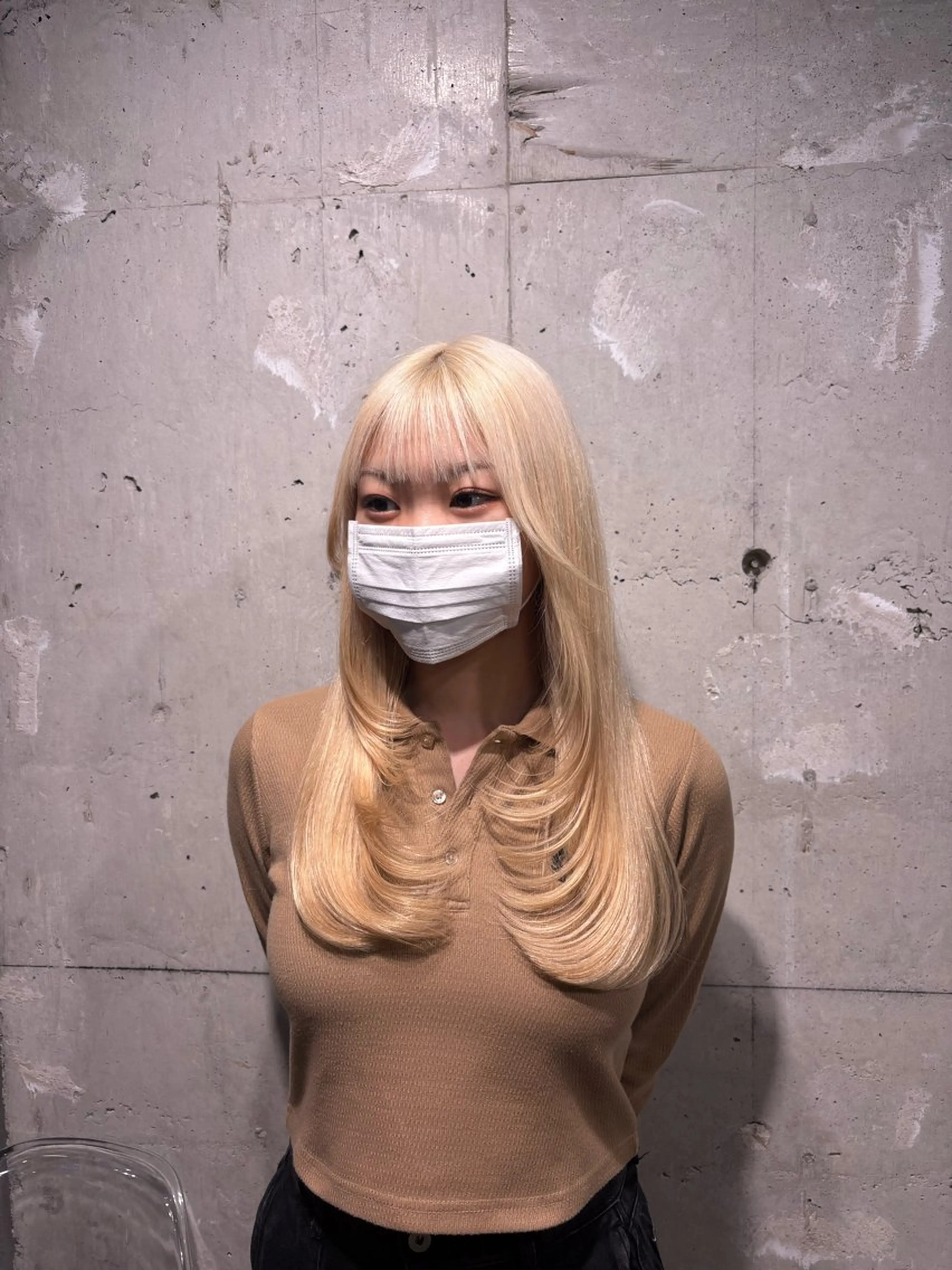 カラー ヘアカラー 透明感ベージュ🤎 ナチュラルレイヤーのヘアスタイル