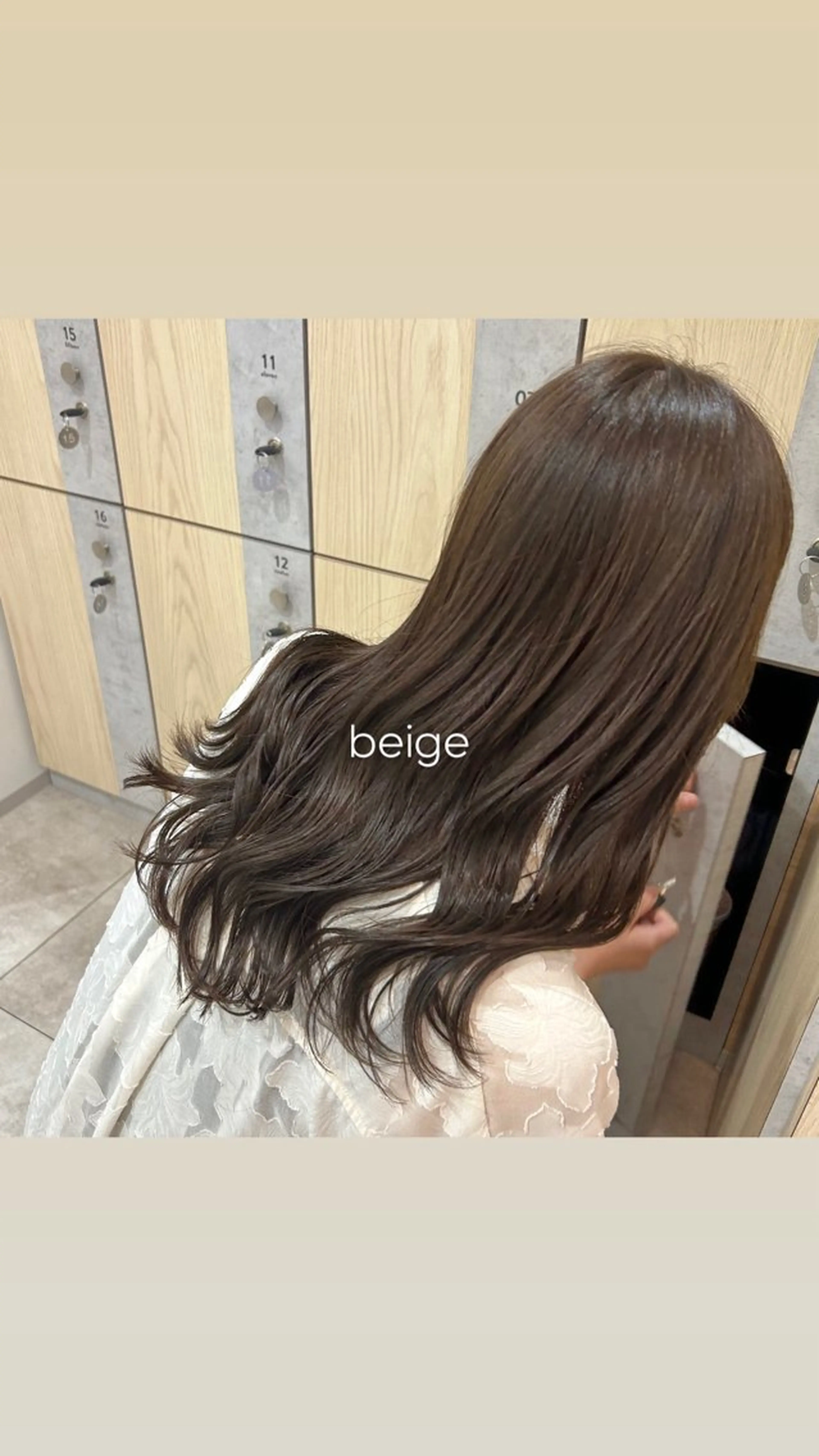 ロング カラー ベージュカラー 透明感カラー カット ヘアカラー SAKINO． ベージュカラーのヘアスタイル