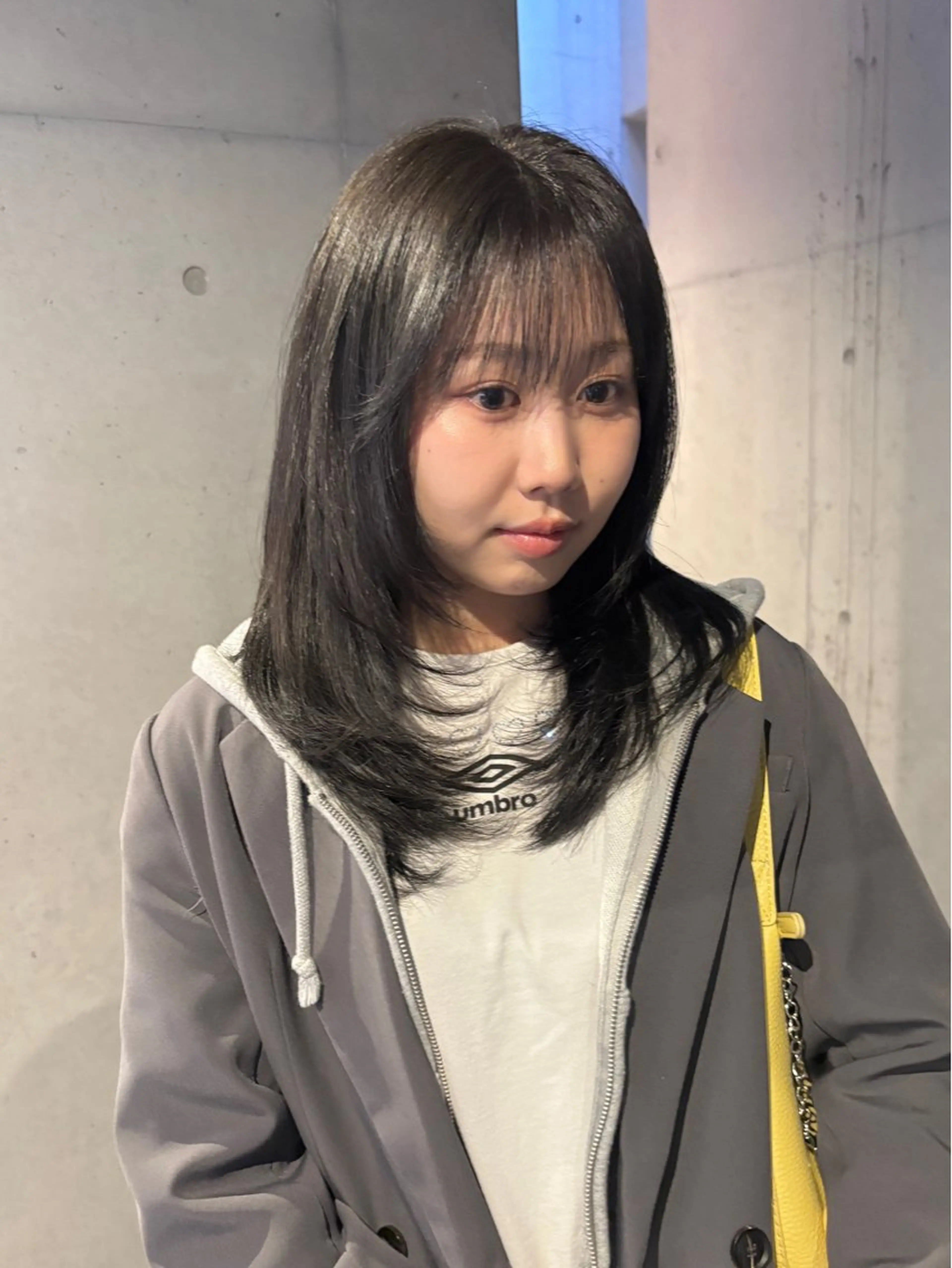 ミディアム カラー カット ヘアカラー トリートメント 韓国ヘア/wカラー レイヤー/RIN🎀のヘアスタイル