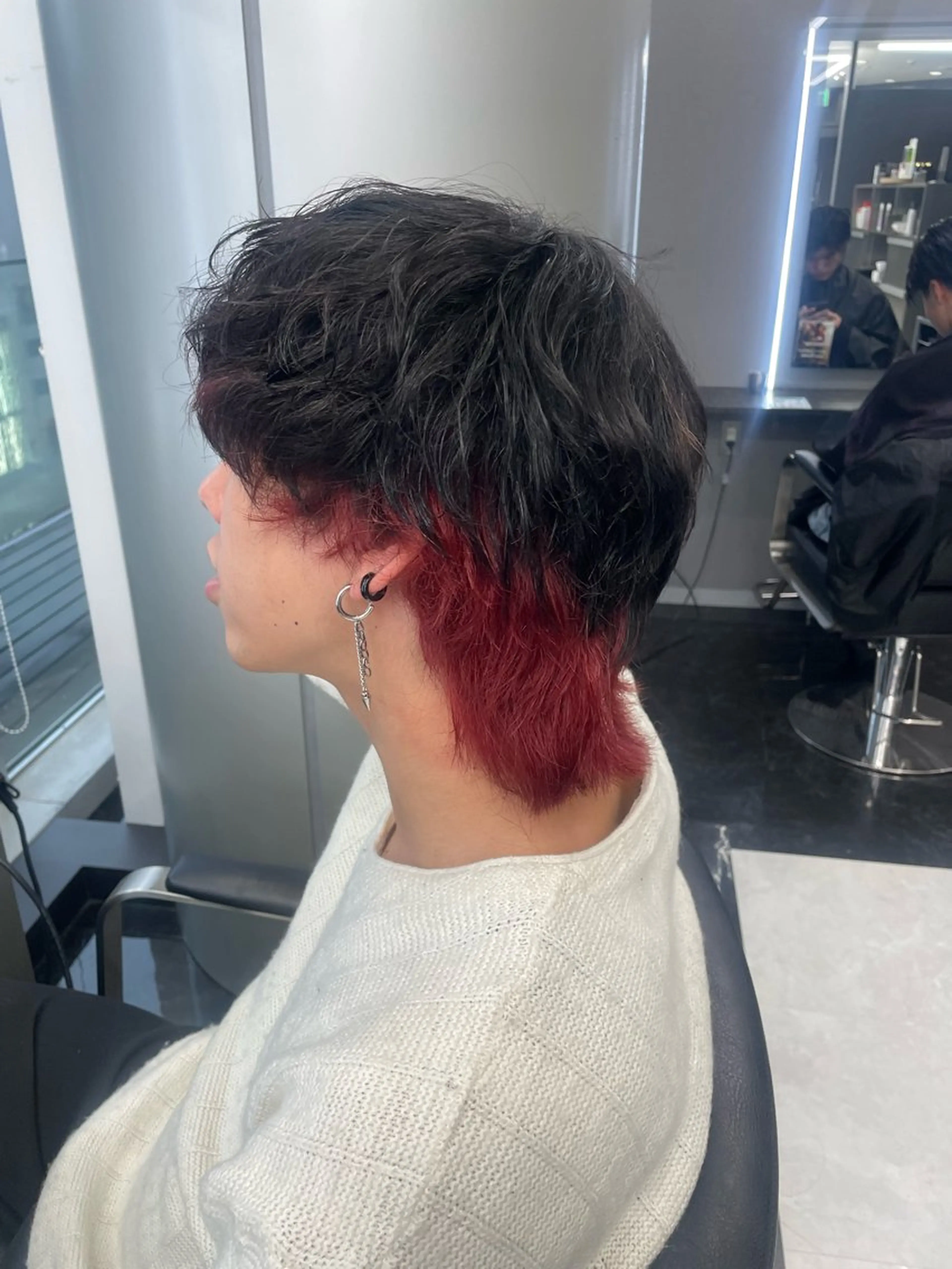 カラー ヘアアレンジ メンズ メンズウルフ🐺♡ ブリーチ♡ヘアメ🎀のヘアスタイル