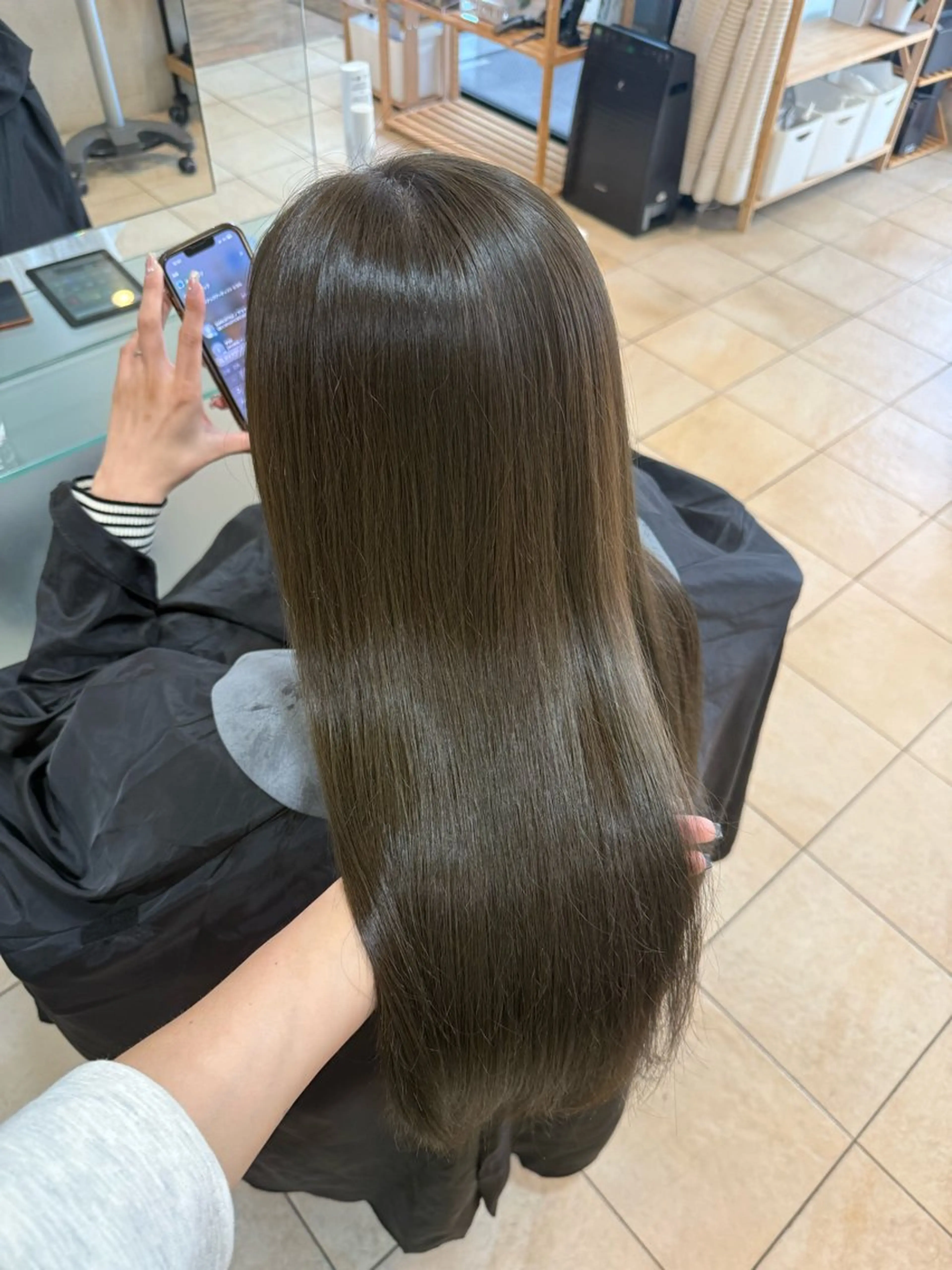 ロング カラー カット ヘアカラー トリートメント 竹添 有梨沙のヘアスタイル