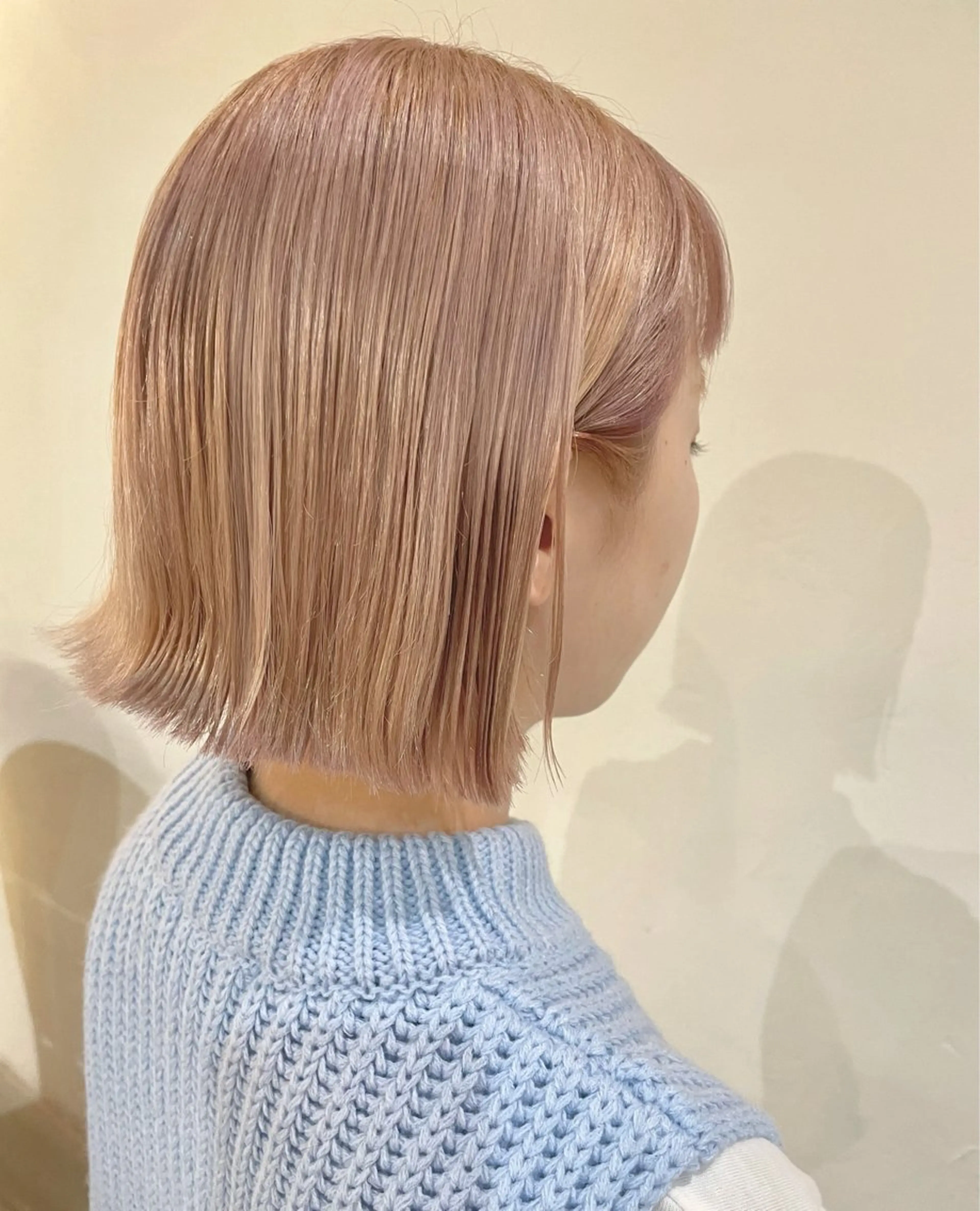 ショート カラー ベージュカラー ピンクカラー ピンクベージュ Sherry/R 三川町　木村祐里奈のヘアスタイル