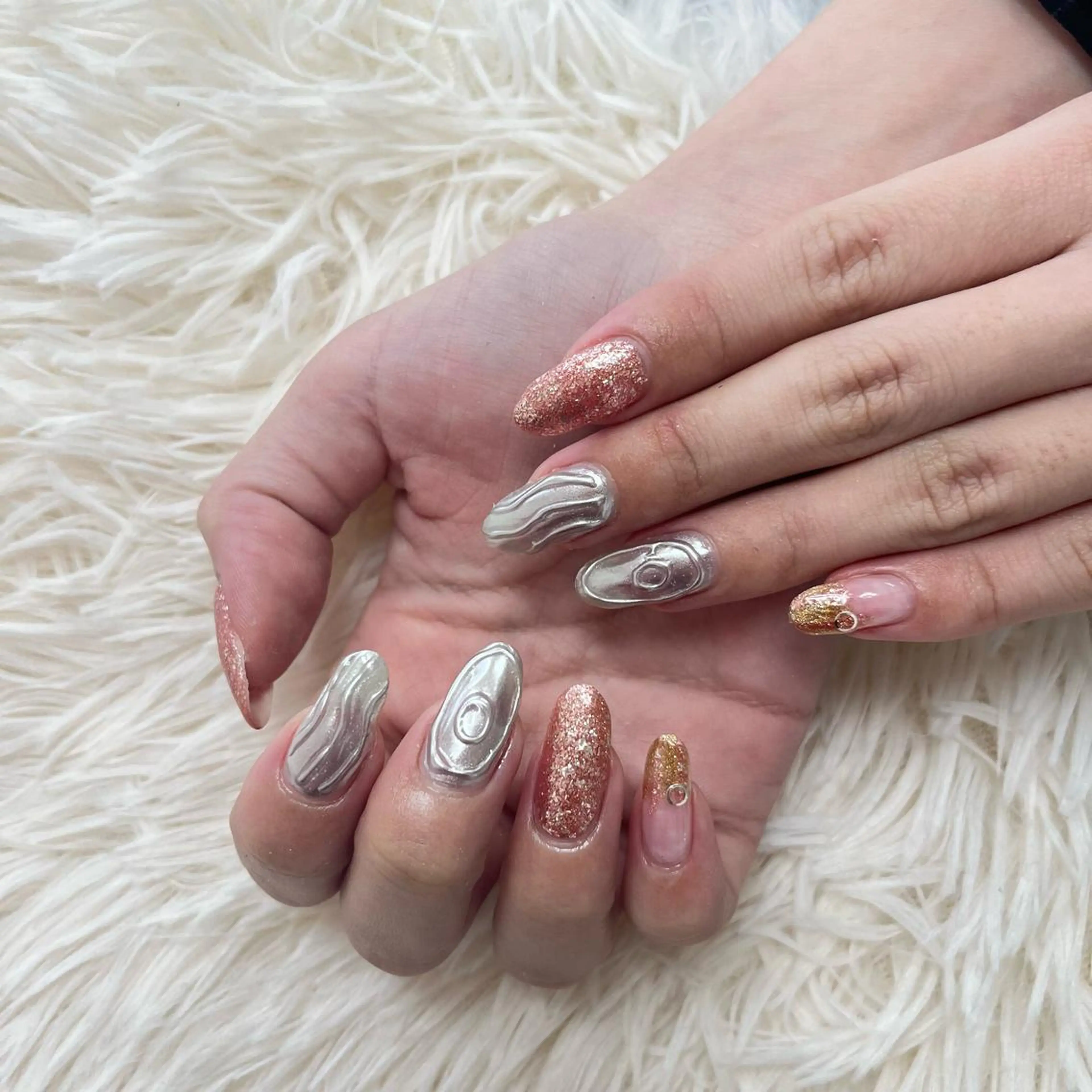 ☁ 定額デザイン 𓂃 ハンドネイル×フットネイルセット 8800円 🫶の写真