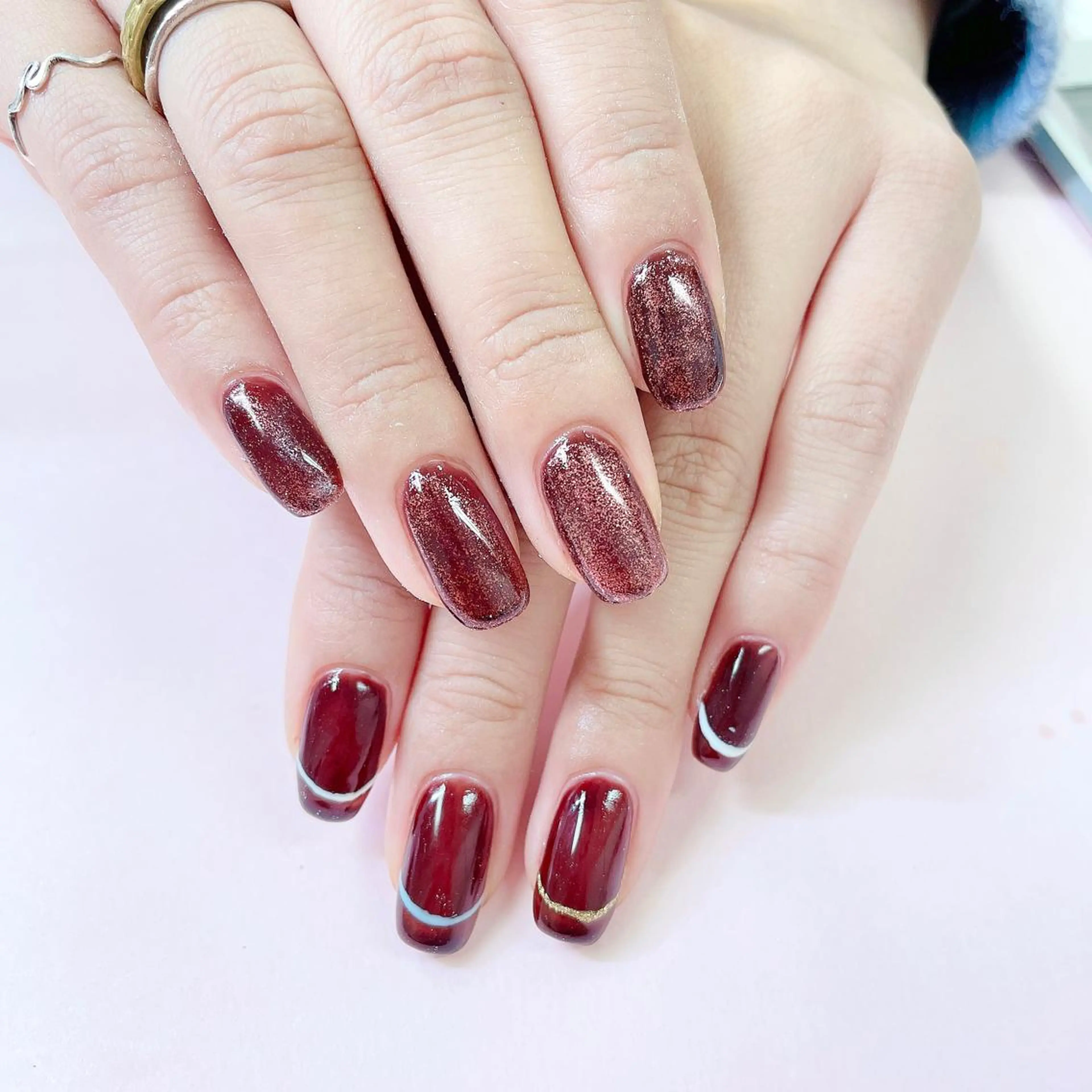 ネイル ハンドネイル 大阪福島韓国束感まつ げ Sayaka🤍のマツエク・マツパデザイン