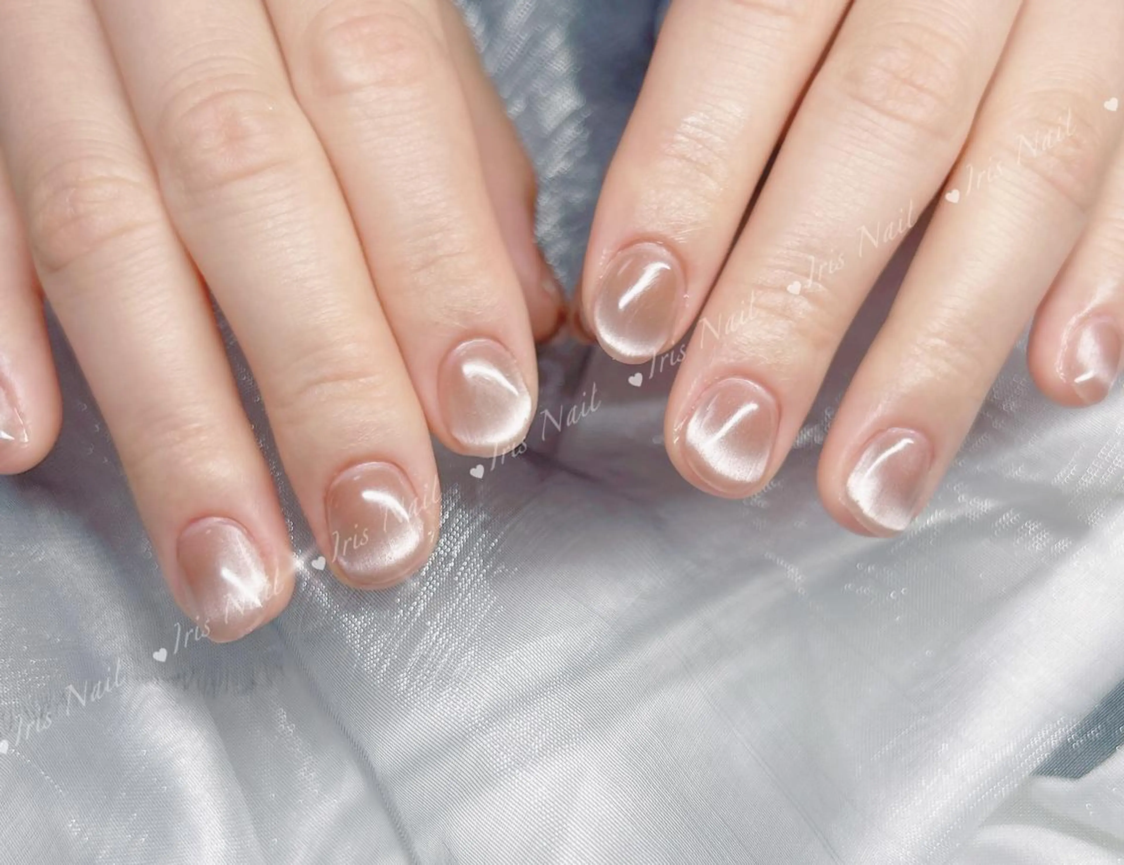 ネイル フレンチネイル マグネットネイル マグネットフレンチ ハンドネイル ハンドケア 🍒IRIS Nail🌸のネイルデザイン