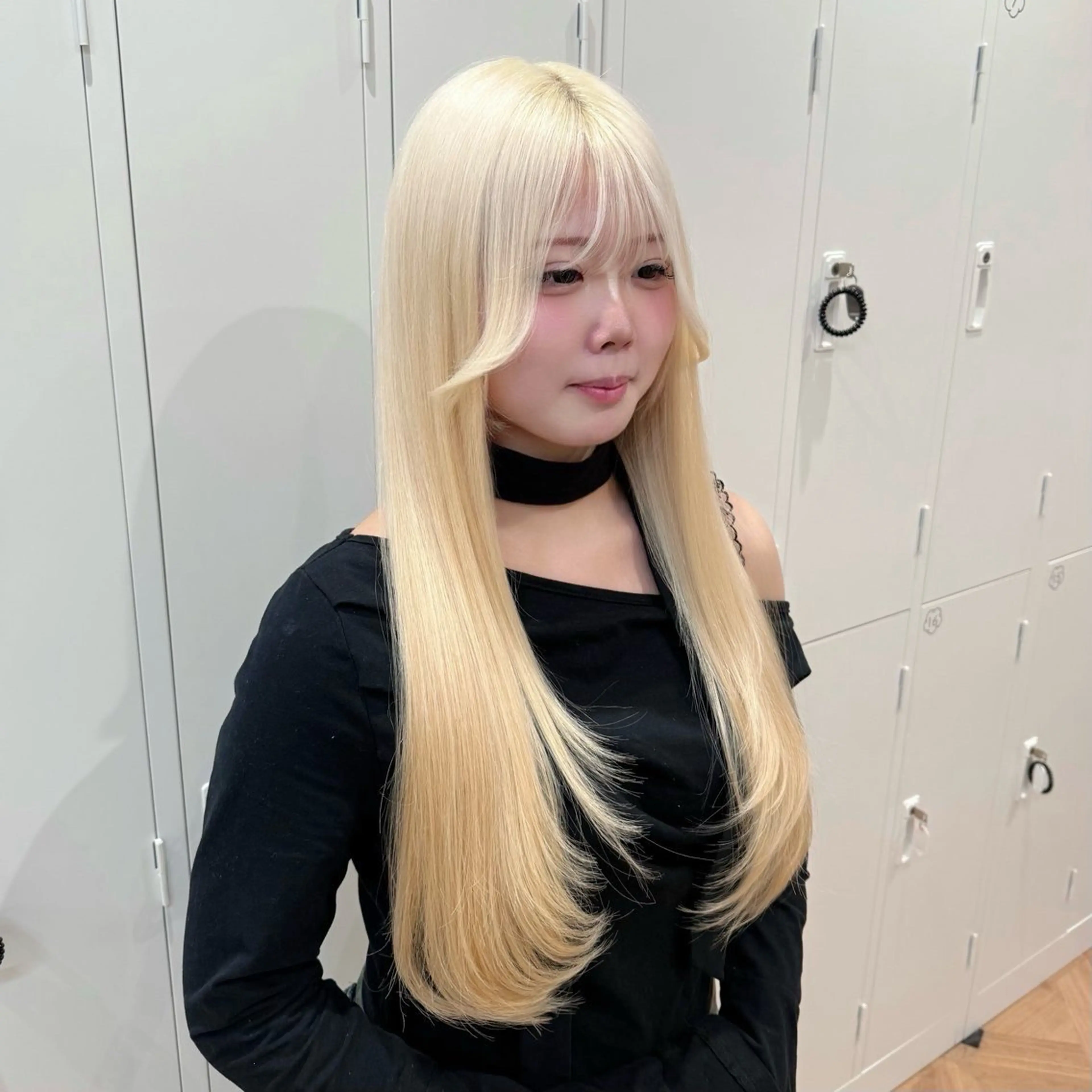 ロング カラー ヘアアレンジ キヨミ 韓国レイヤーカットのヘアスタイル