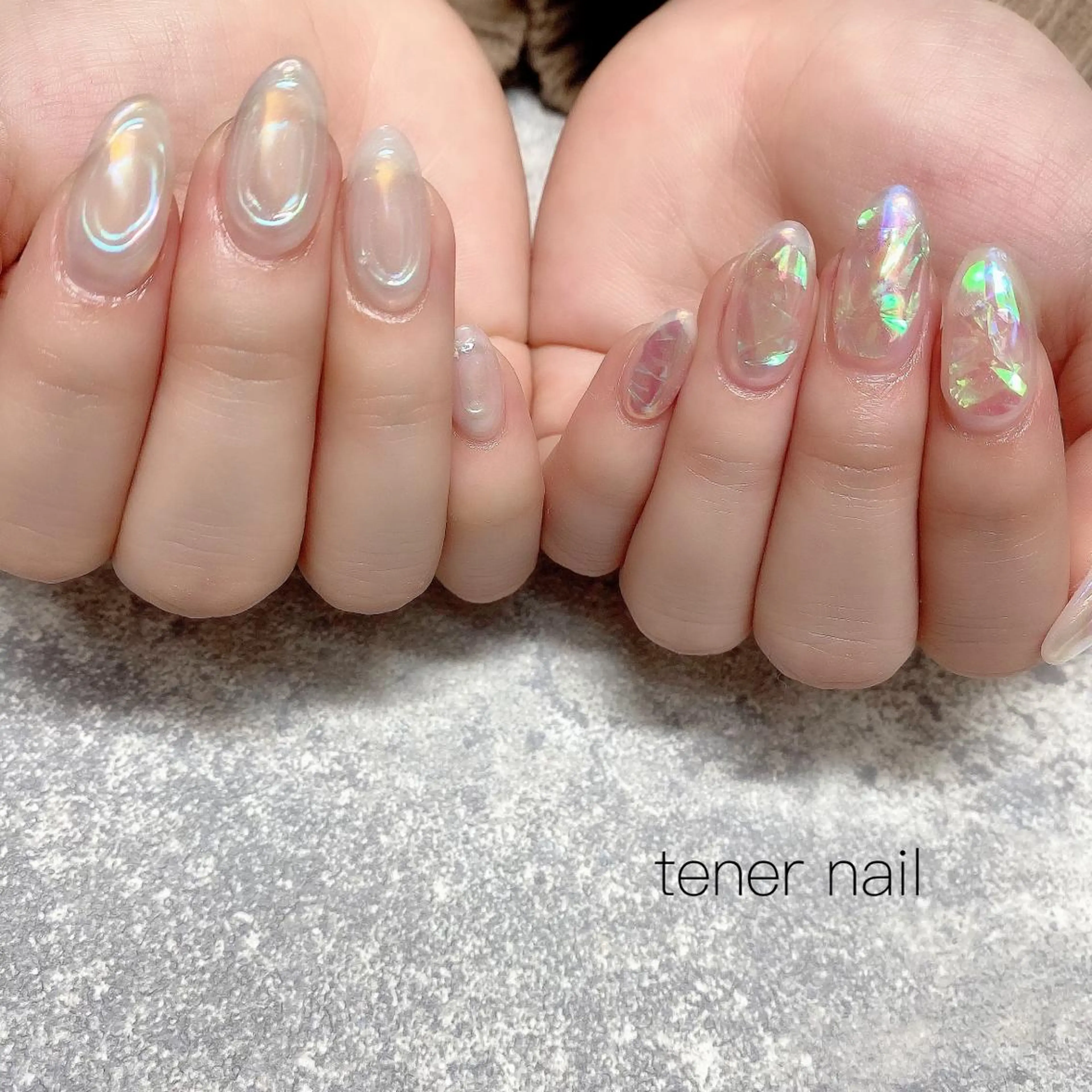 ネイル 氷ネイル・うるうるネイル テネルネイル tener nailのネイルデザイン