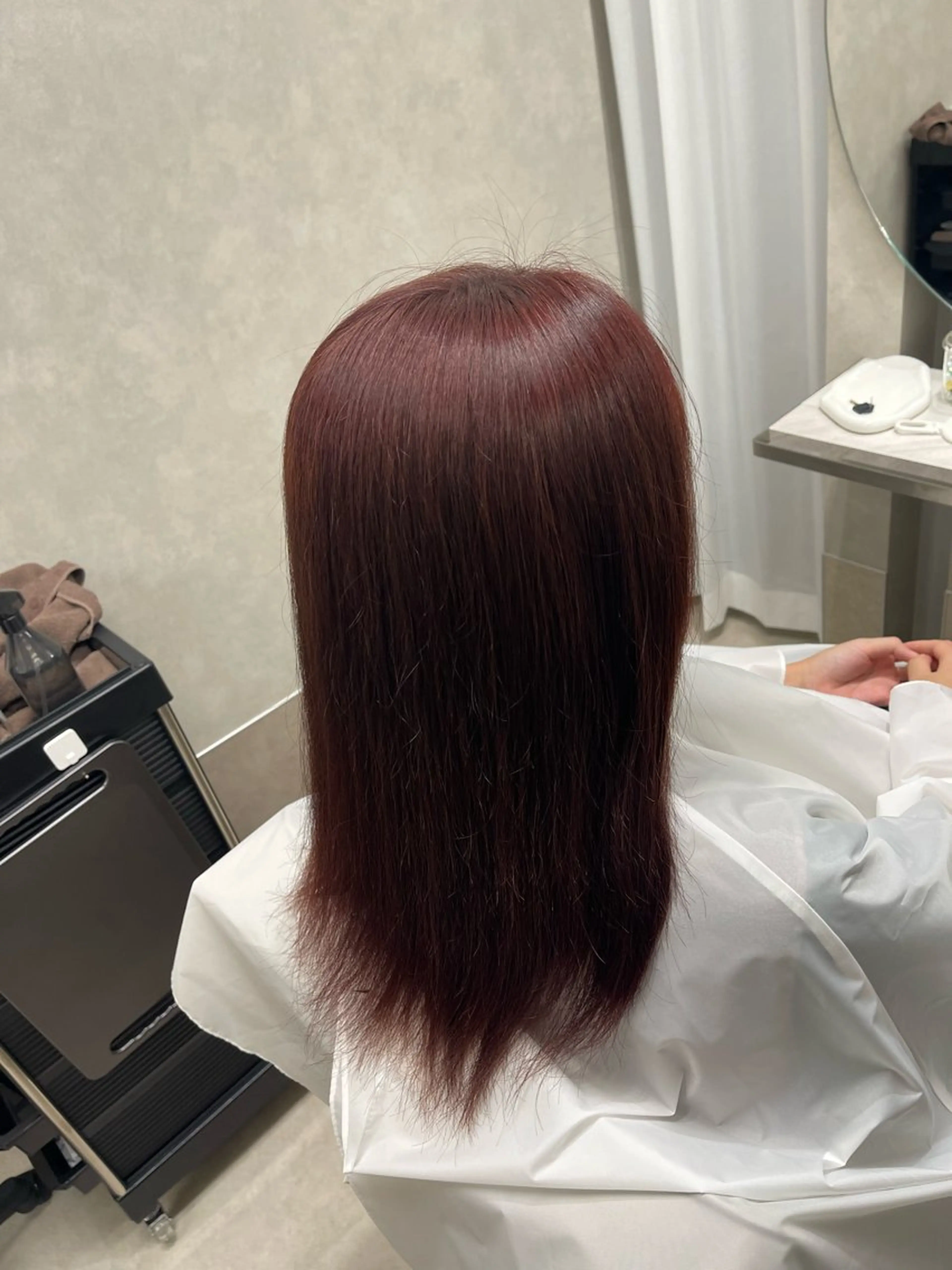 ロング カラー ピンクカラー 野口 桃香のヘアスタイル