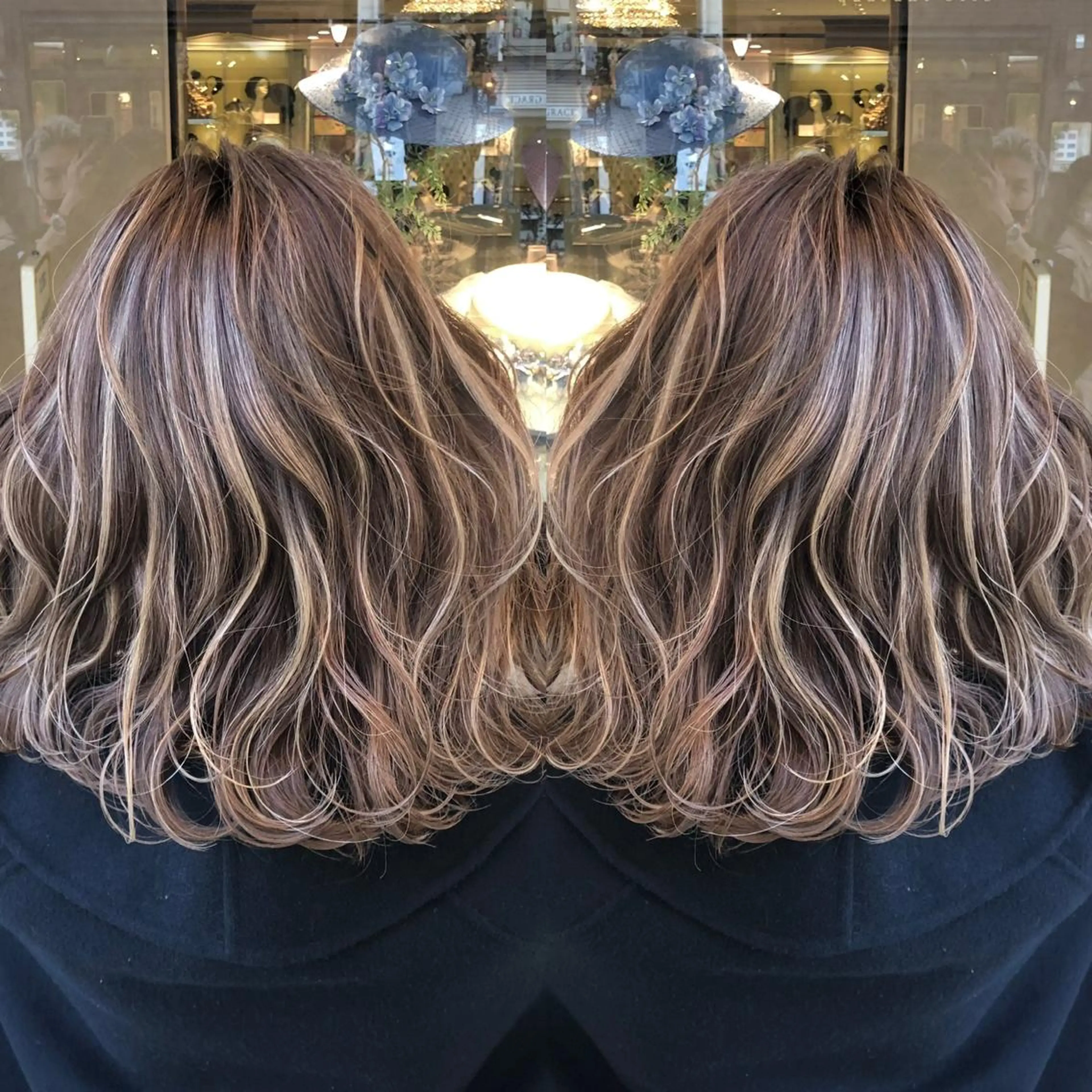 セミロング ヘアカラー トリートメント _ WHITE三宮店のヘアスタイル