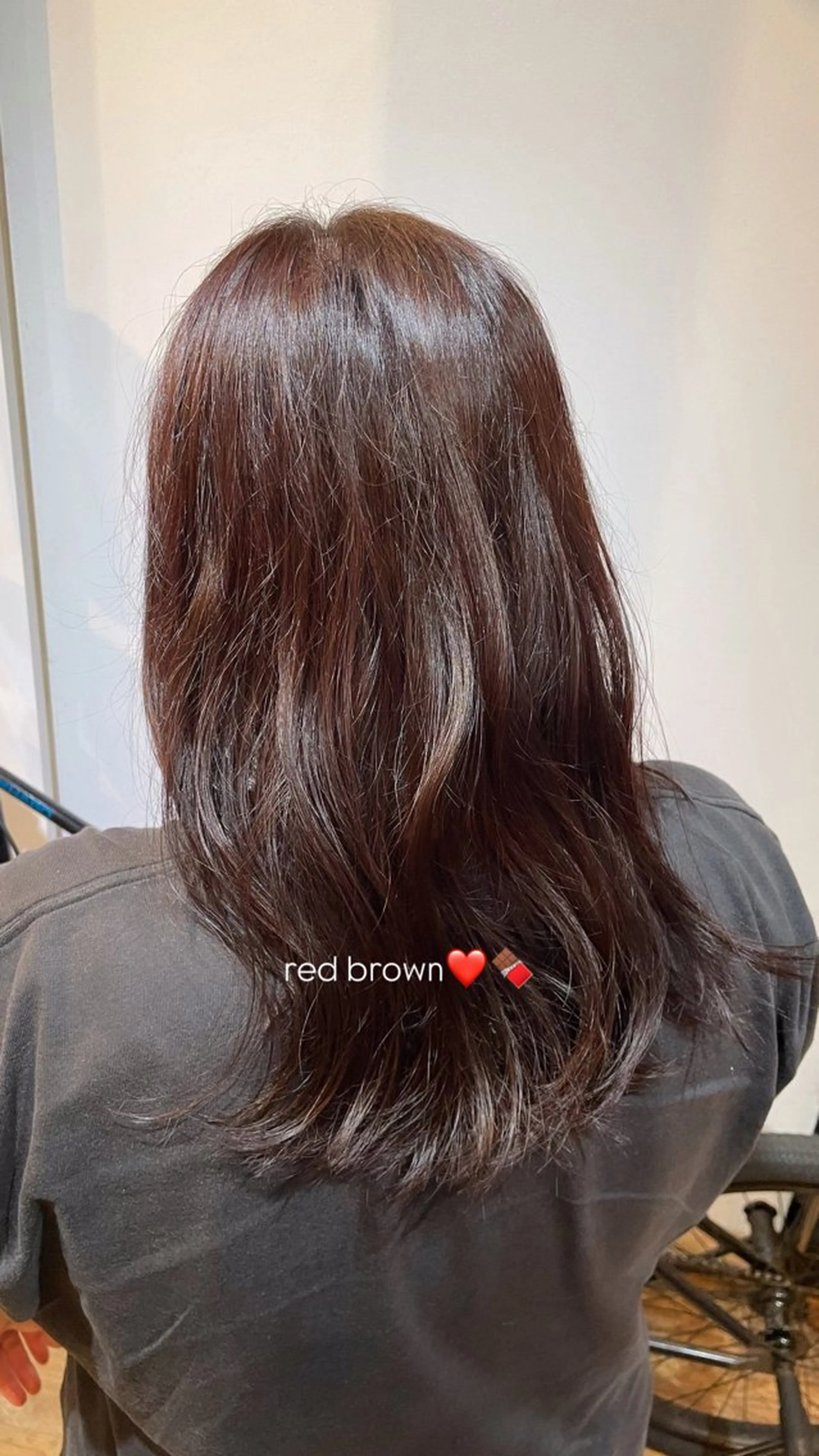 セミロング カラー おくにし はなのヘアスタイル