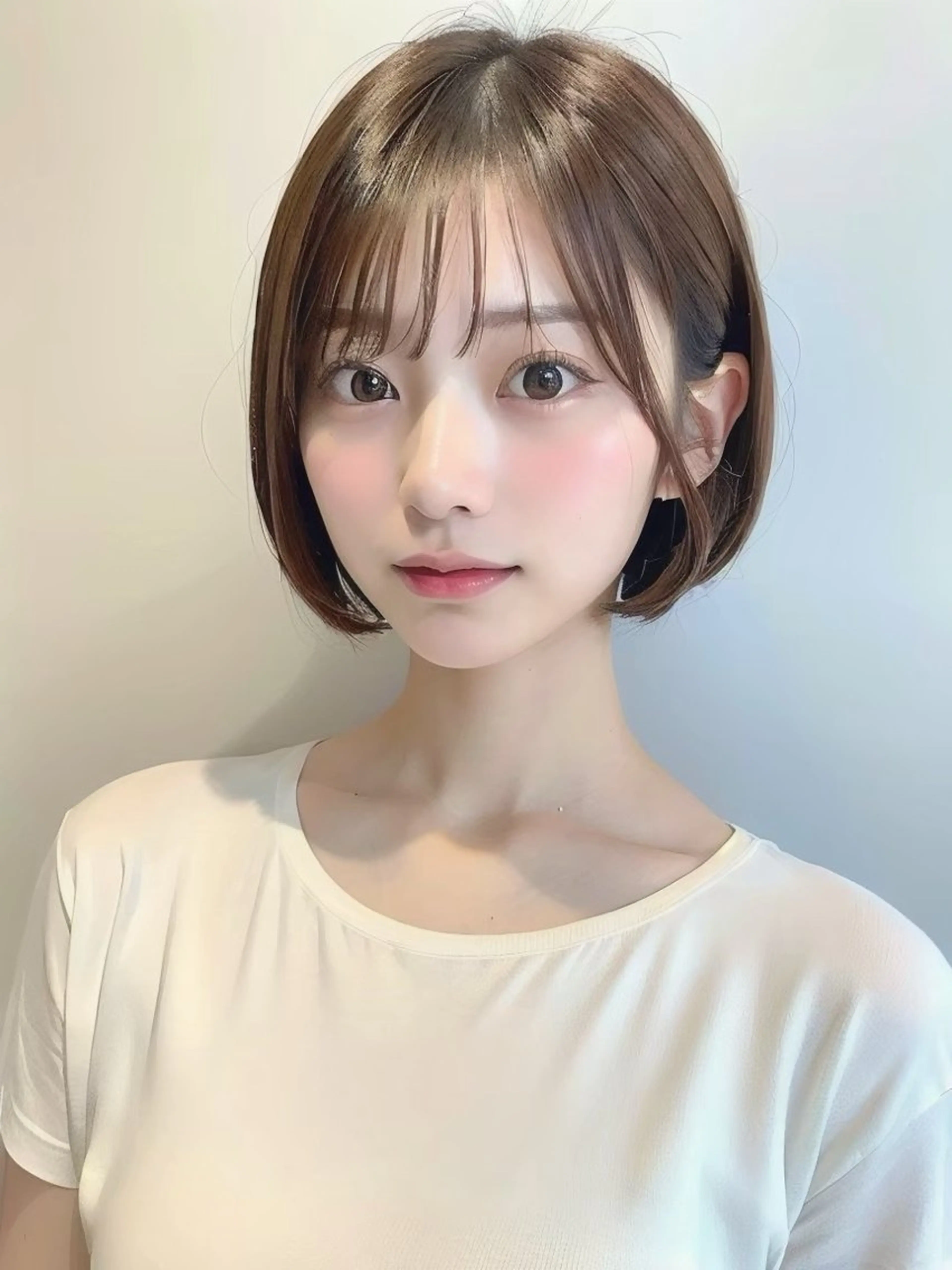 ショート カラー ブリーチ ダブルカラー インナーカラー ブリーチなしカラー 髪質改善 🩵髪質改善🩵 韓国ヘア🩵花澤みりのヘアスタイル