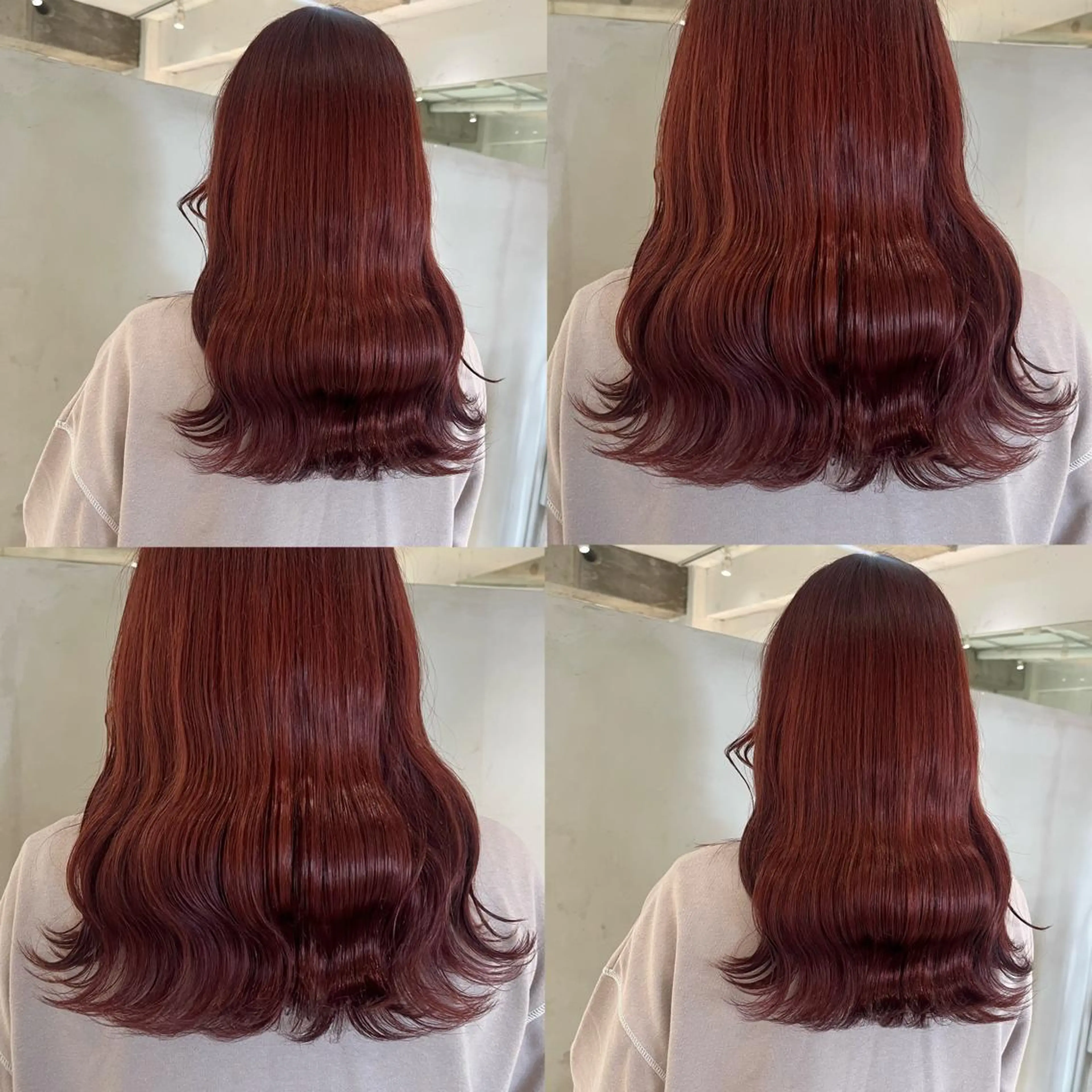 ロング カラー ブラウンカラー ダブルカラー ハイトーンカラー レッドカラー レッドブラウン ヘアカラー トリートメント ヘッドスパ ヘアセット カジュアルを女っぽく 𝗮𝘆𝗮𝗰𝗼のヘアスタイル