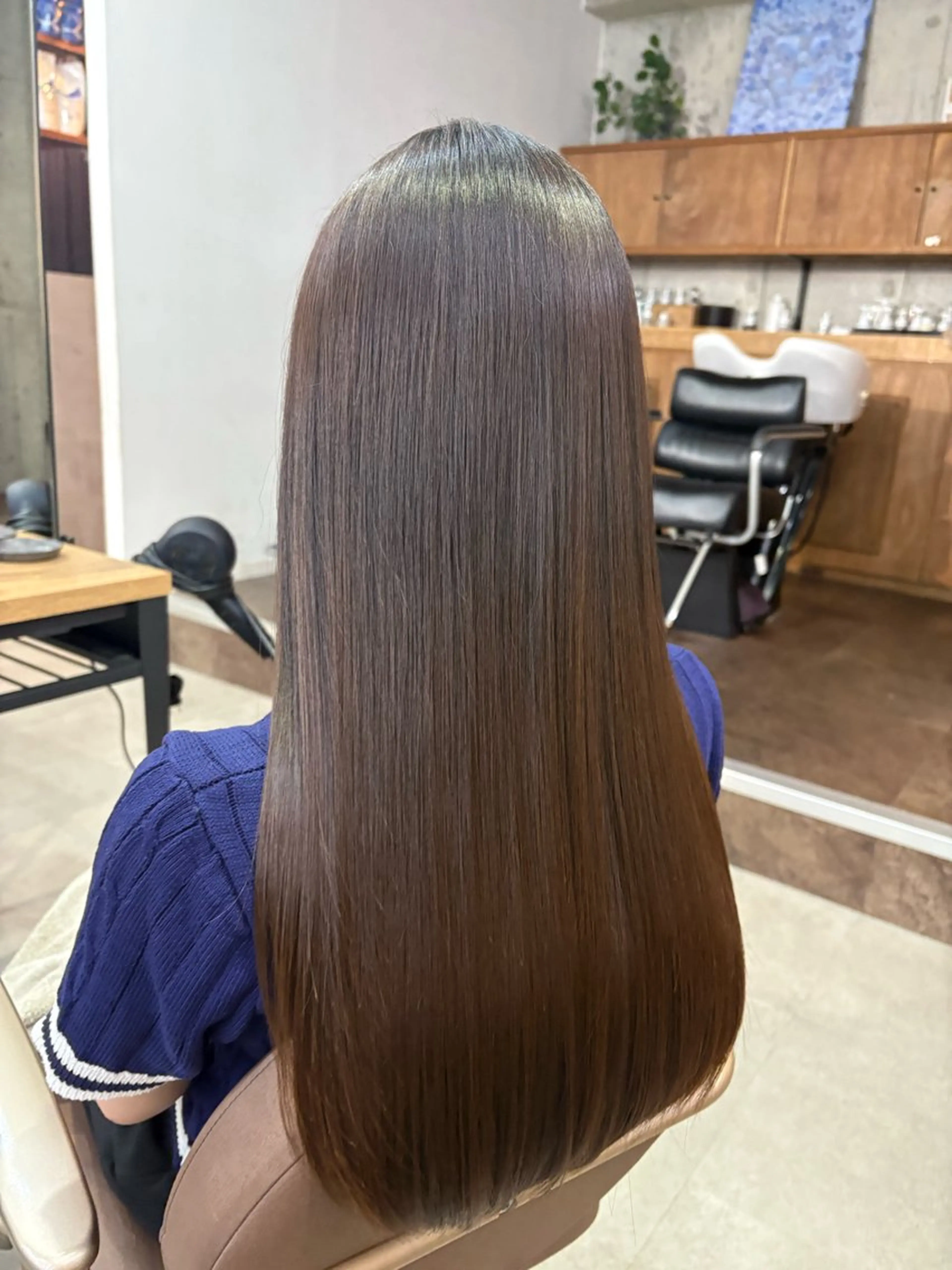 ロング 縮毛矯正 髪質改善／縮毛矯正 関根青葉のヘアスタイル