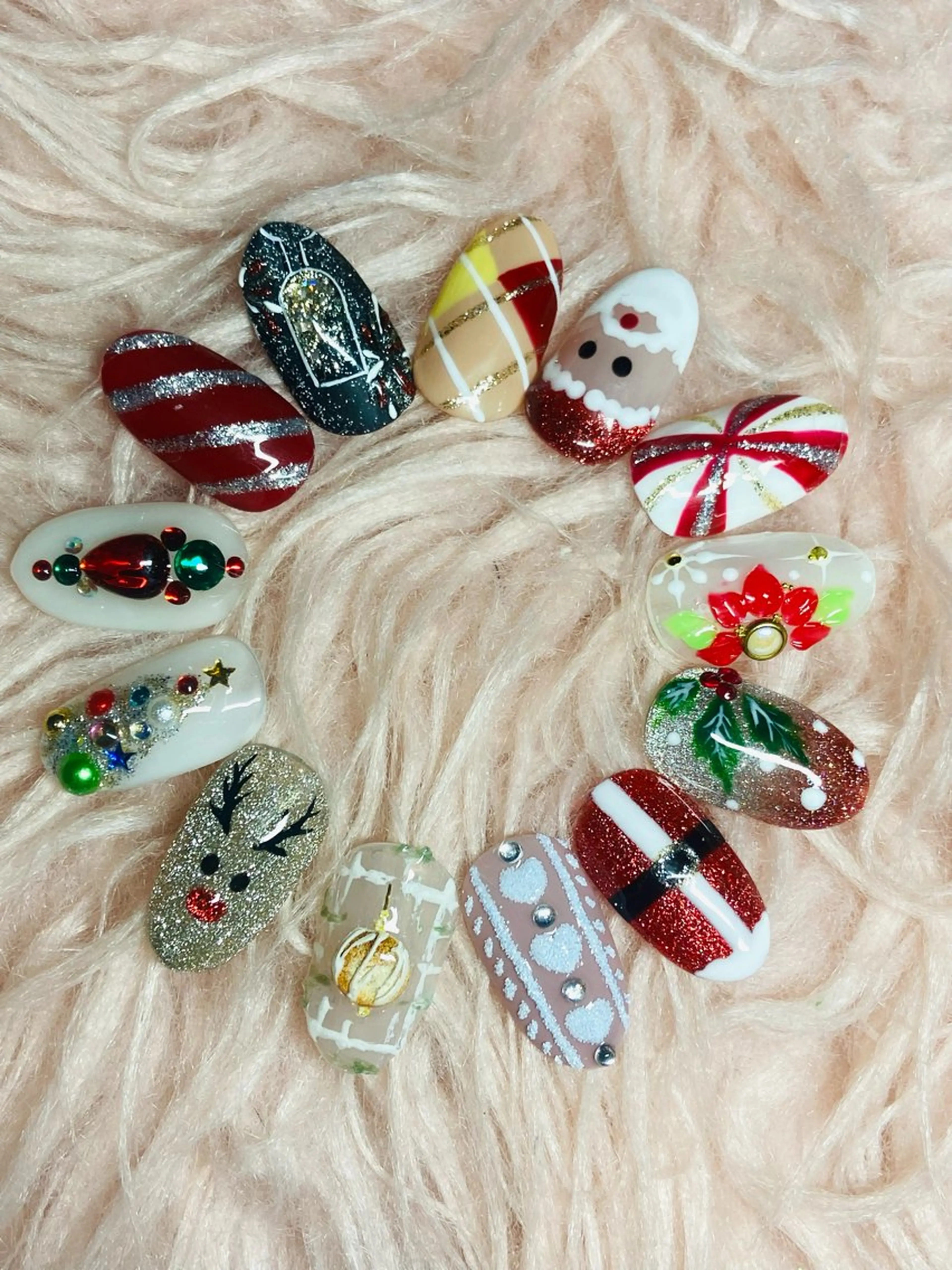 ネイル 冬ネイル クリスマス HandSnail 座間自宅ネイルサロンのネイルデザイン