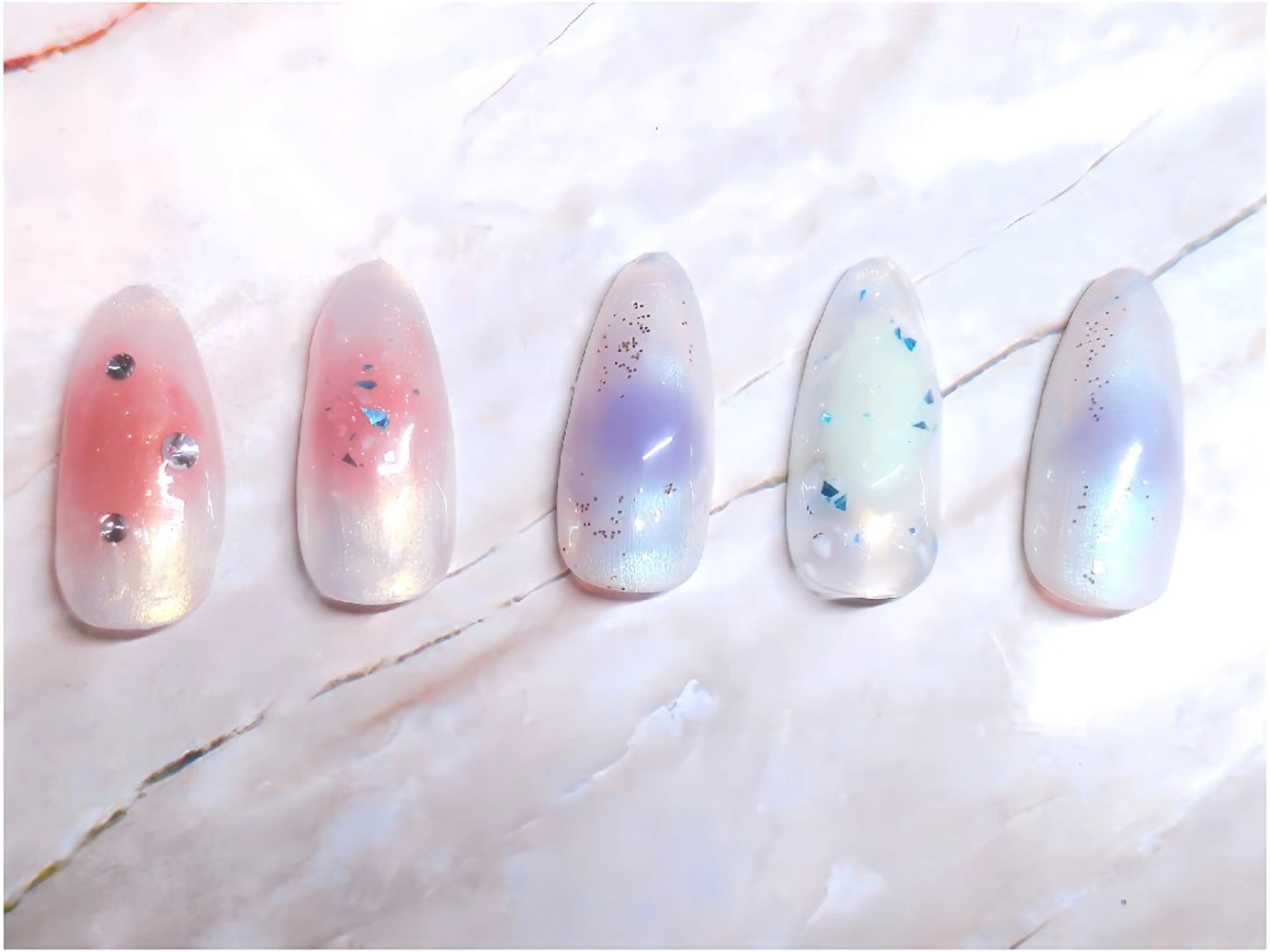 ネイル チークネイル AQUA nailのネイルデザイン