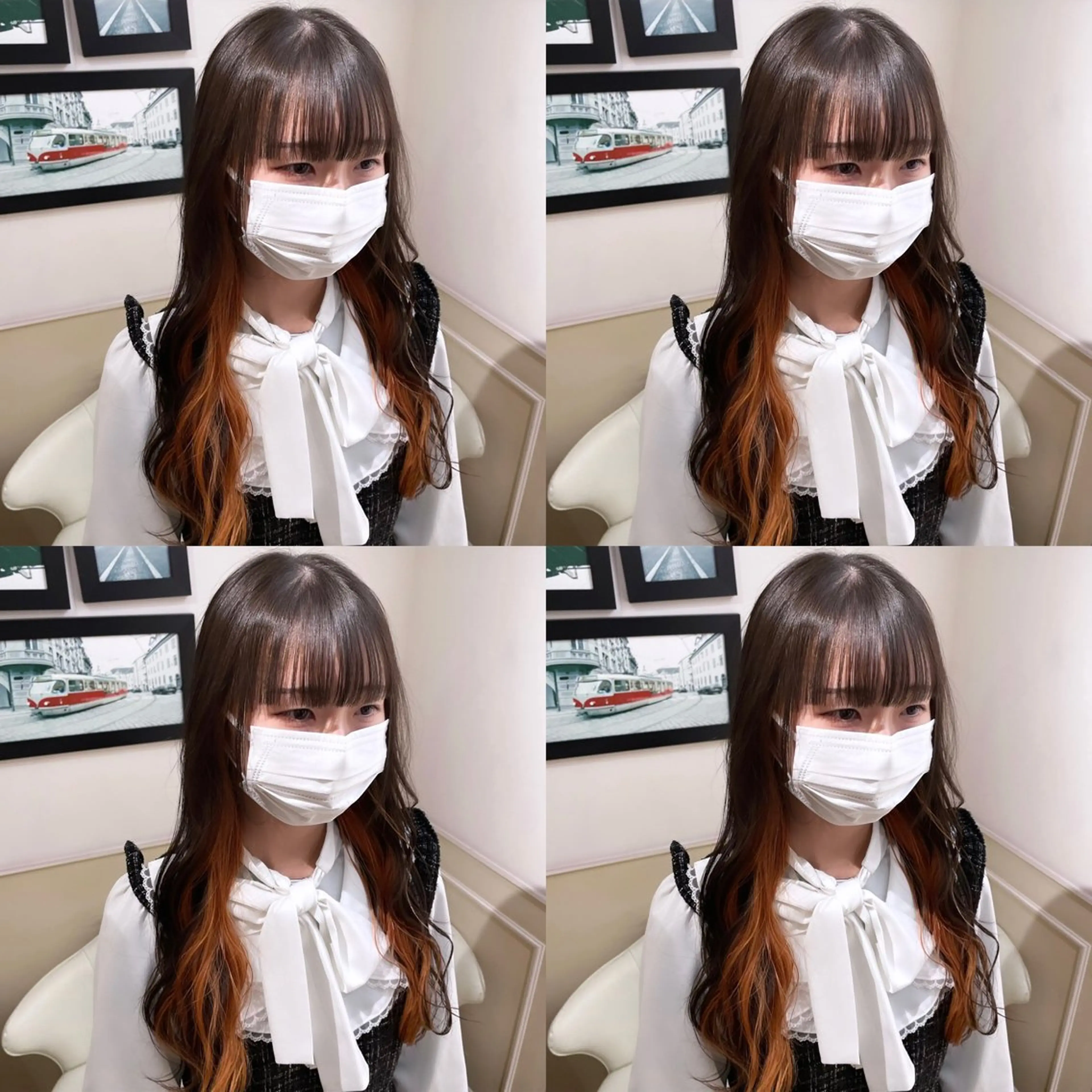 ロング カラー オレンジ 🌟トップデザイナー 高橋🌟のヘアスタイル