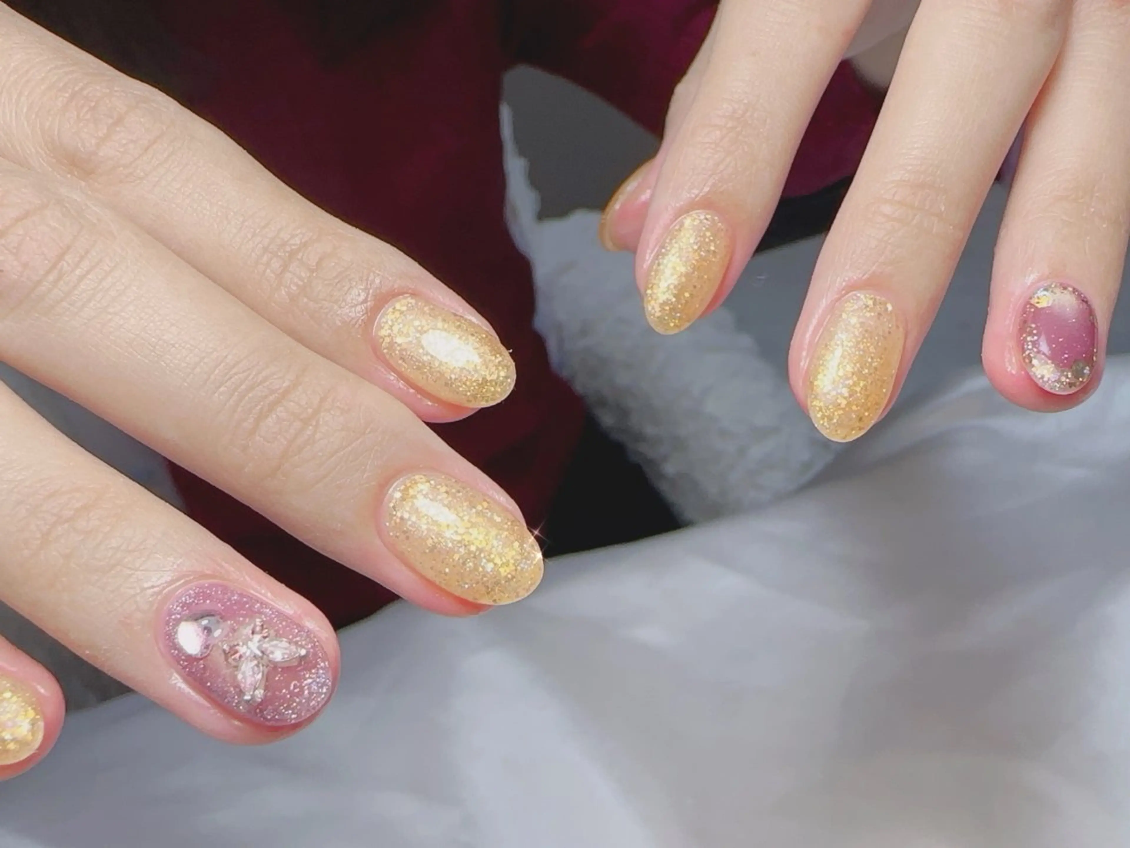 ネイル ハンドネイル Cherie PINKのネイルデザイン