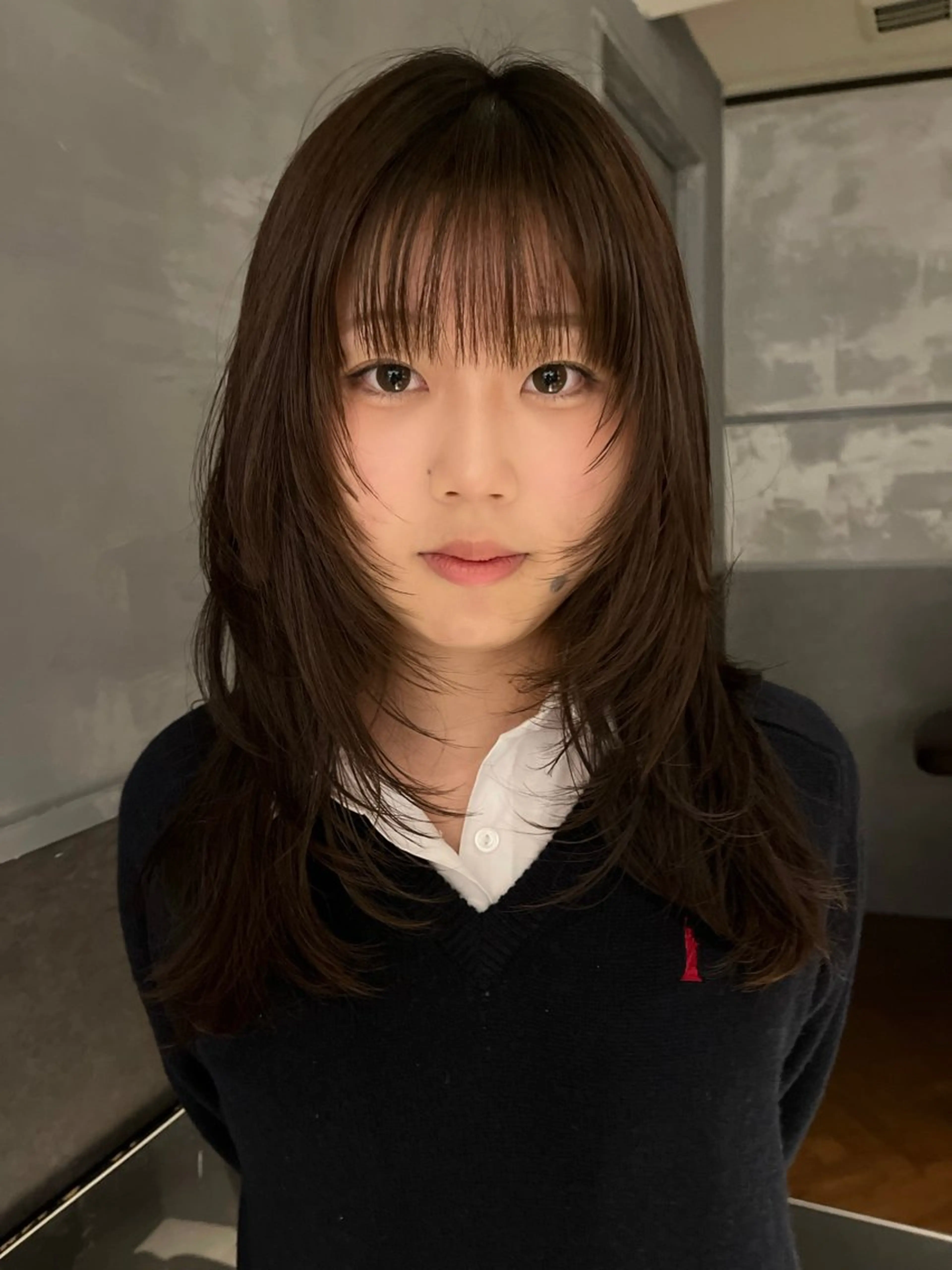 ロング カラー カット ヘアカラー トリートメント 田中 里奈のヘアスタイル