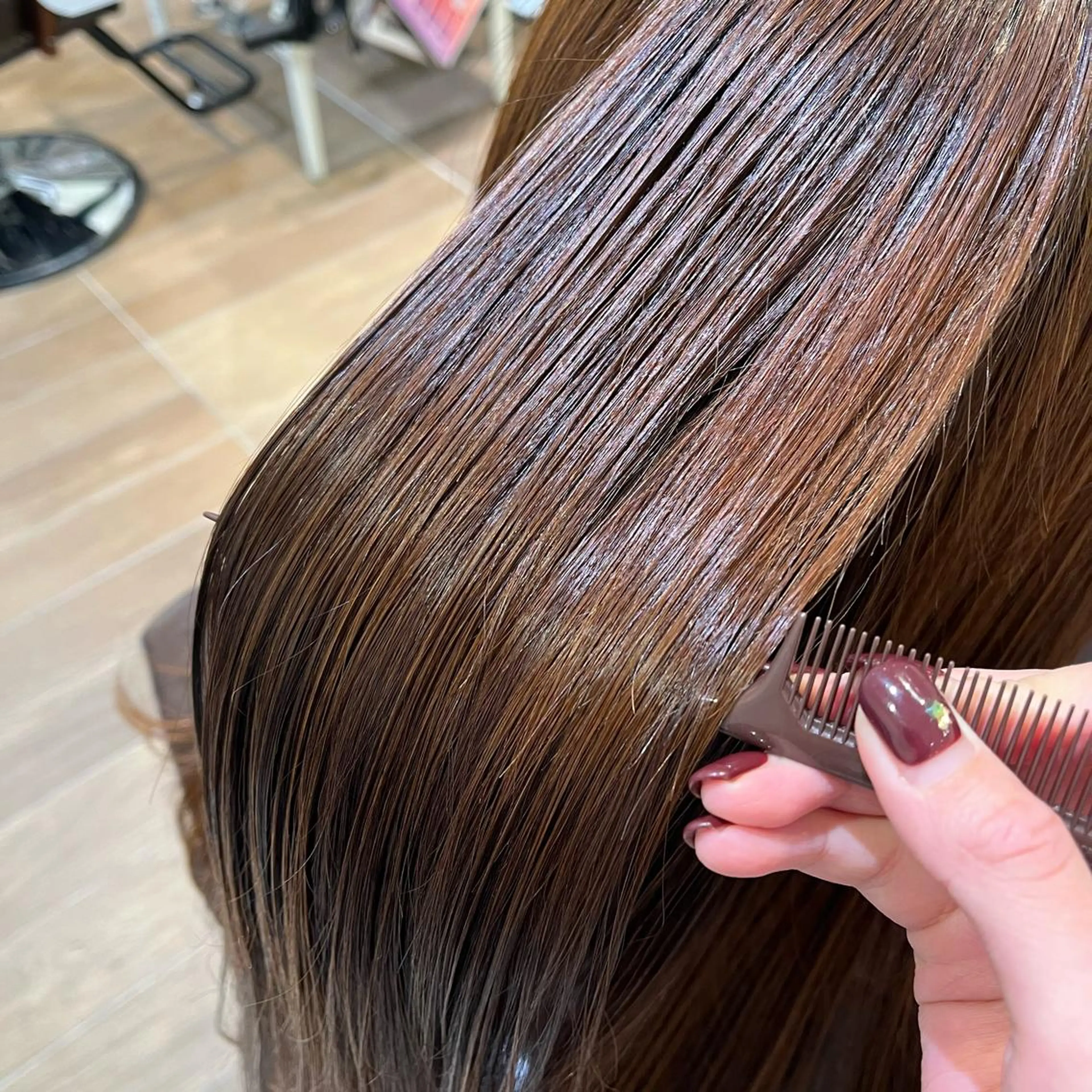 ロング 髪質改善 白髪染め /増田桃子のヘアスタイル