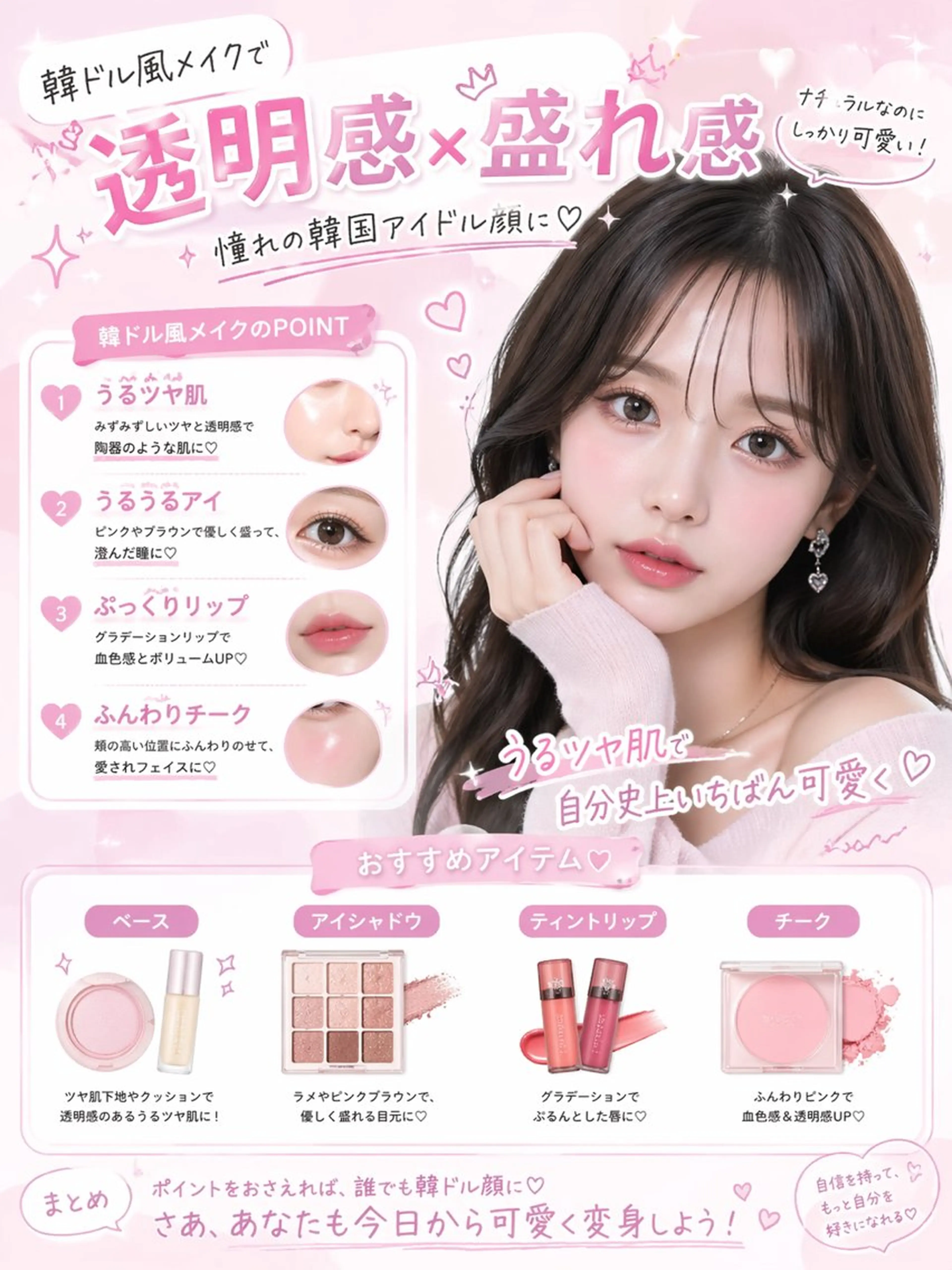 韓国ヘアメイクの写真