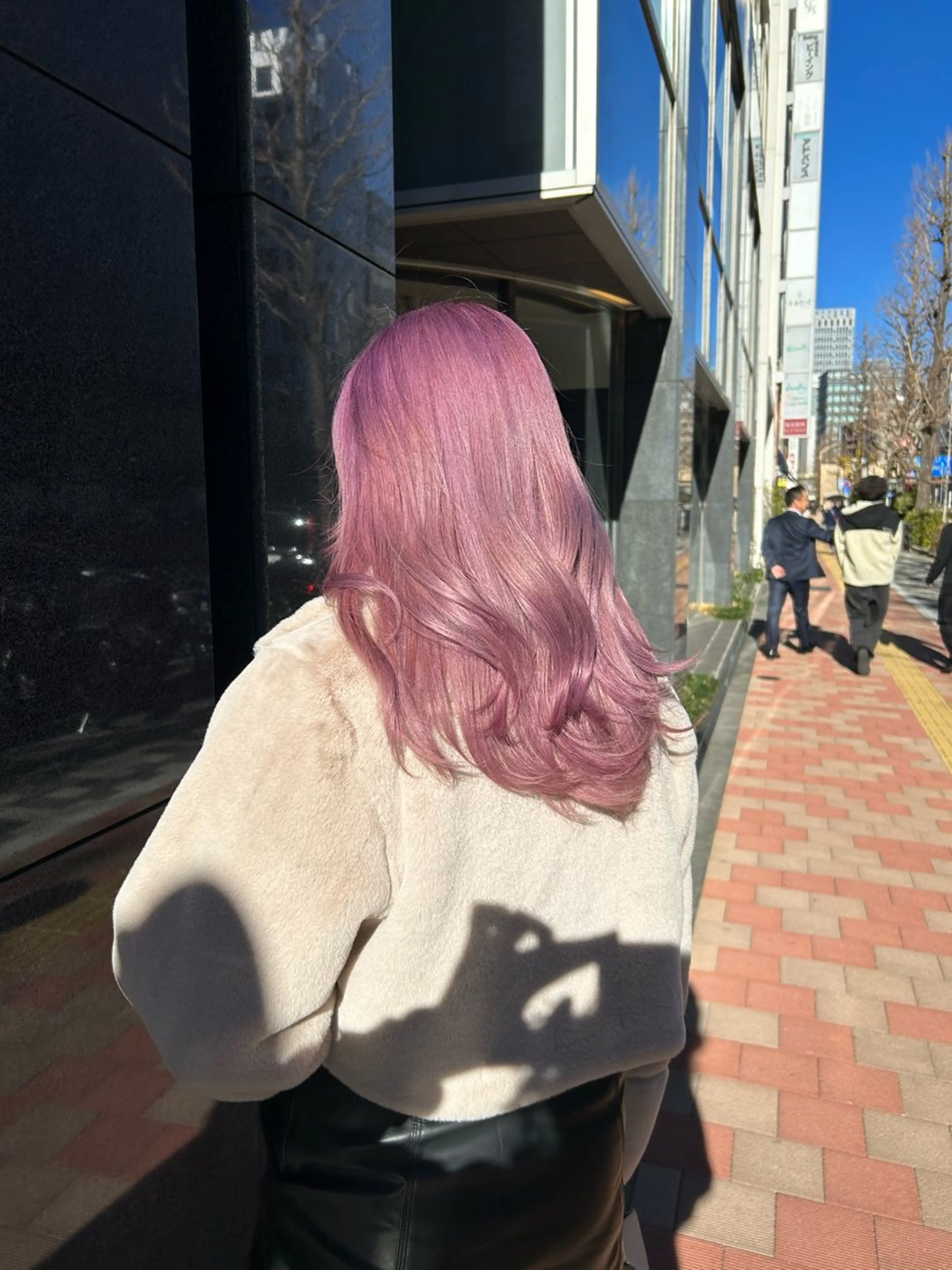 セミロング カラー ブリーチ ピンクカラー カット ヘアカラー トリートメント 横浜/韓国/レイヤー カット/ユイナ🎀のヘアスタイル