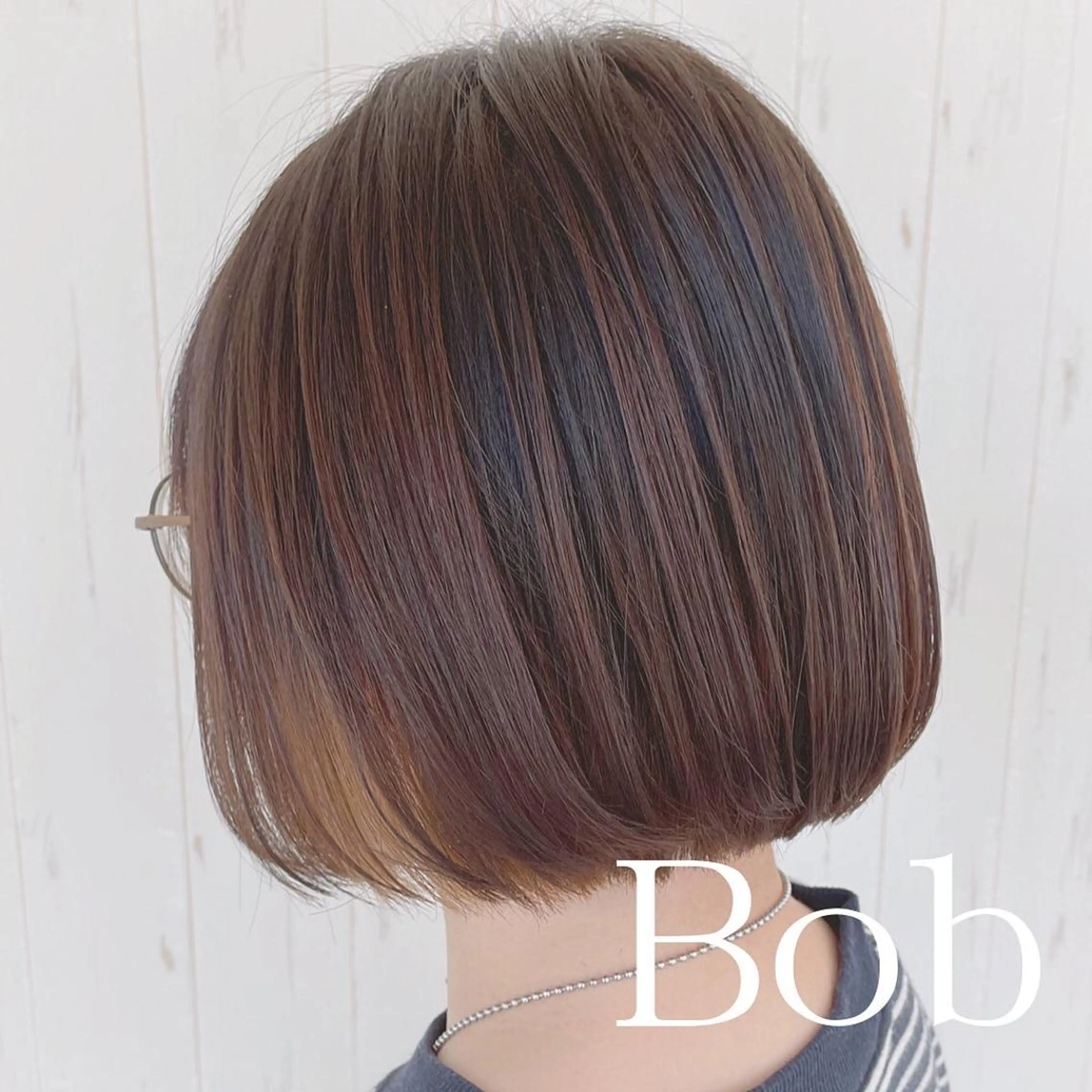 ショート カラー パーマ カット ボブ/透明感カラー 🤍永田真穂のヘアスタイル