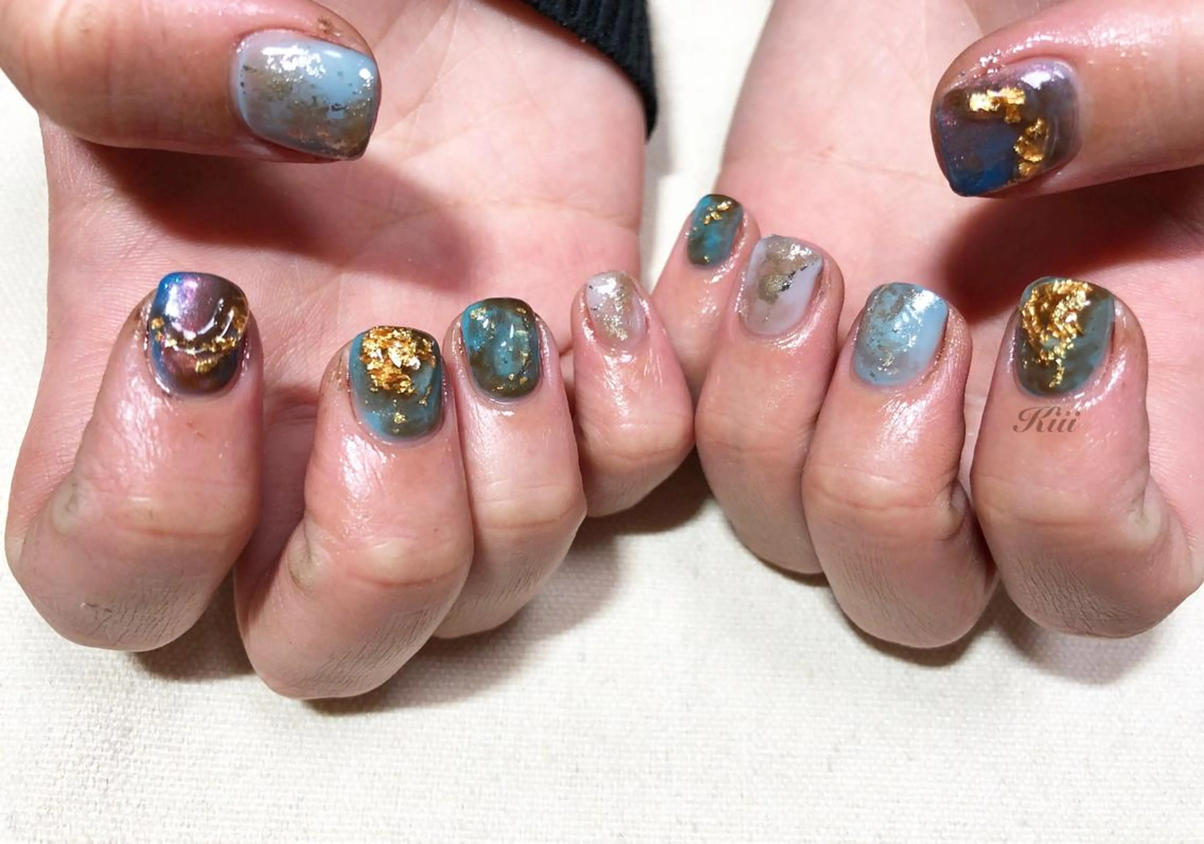 ネイル ハンドネイル フットネイル kiii.__ ✴︎*のネイルデザイン