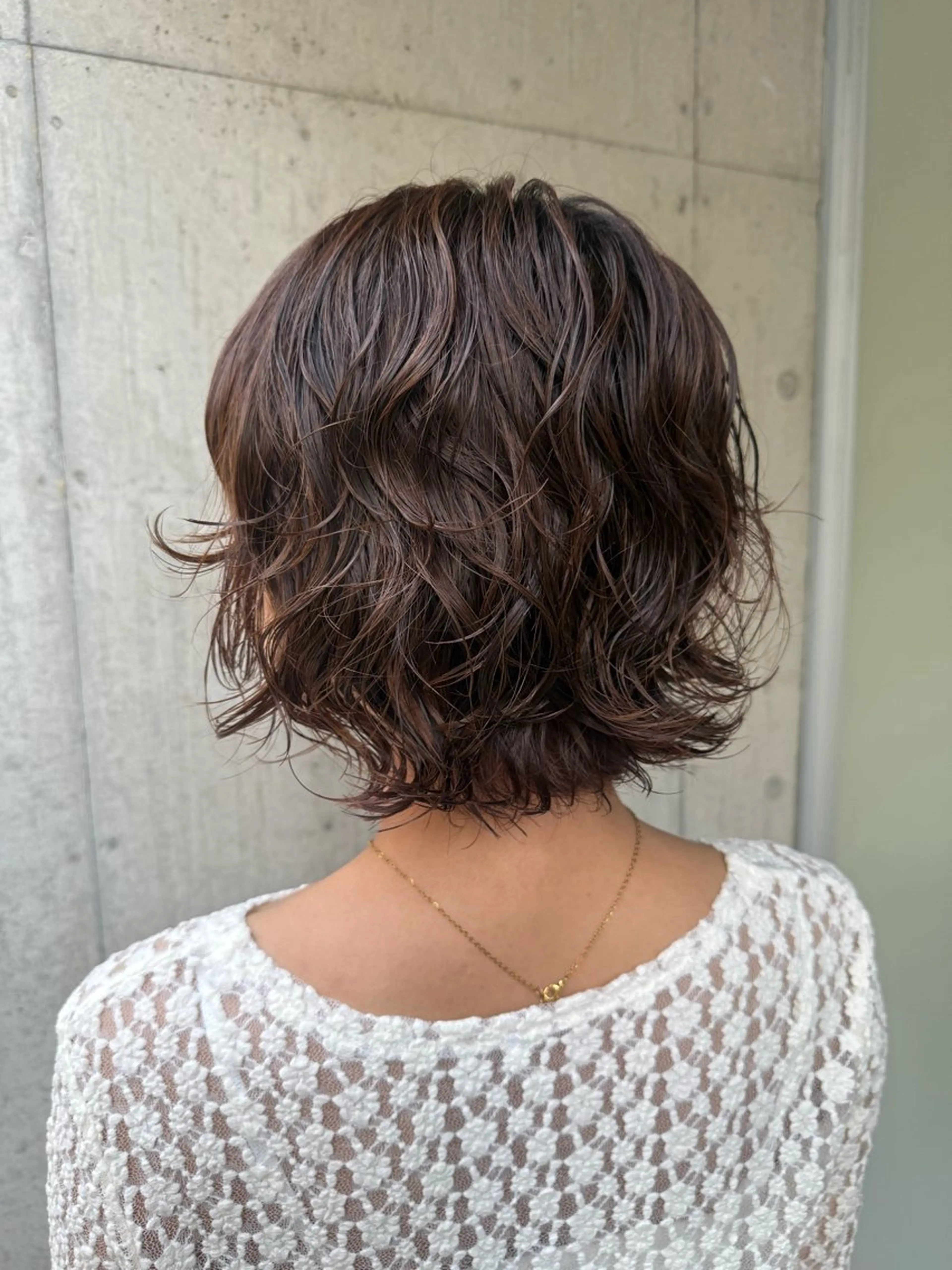 ミディアム パーマ カット パーマ トリートメント 似合わせレイヤー/ ケアパーマ/高倉のヘアスタイル