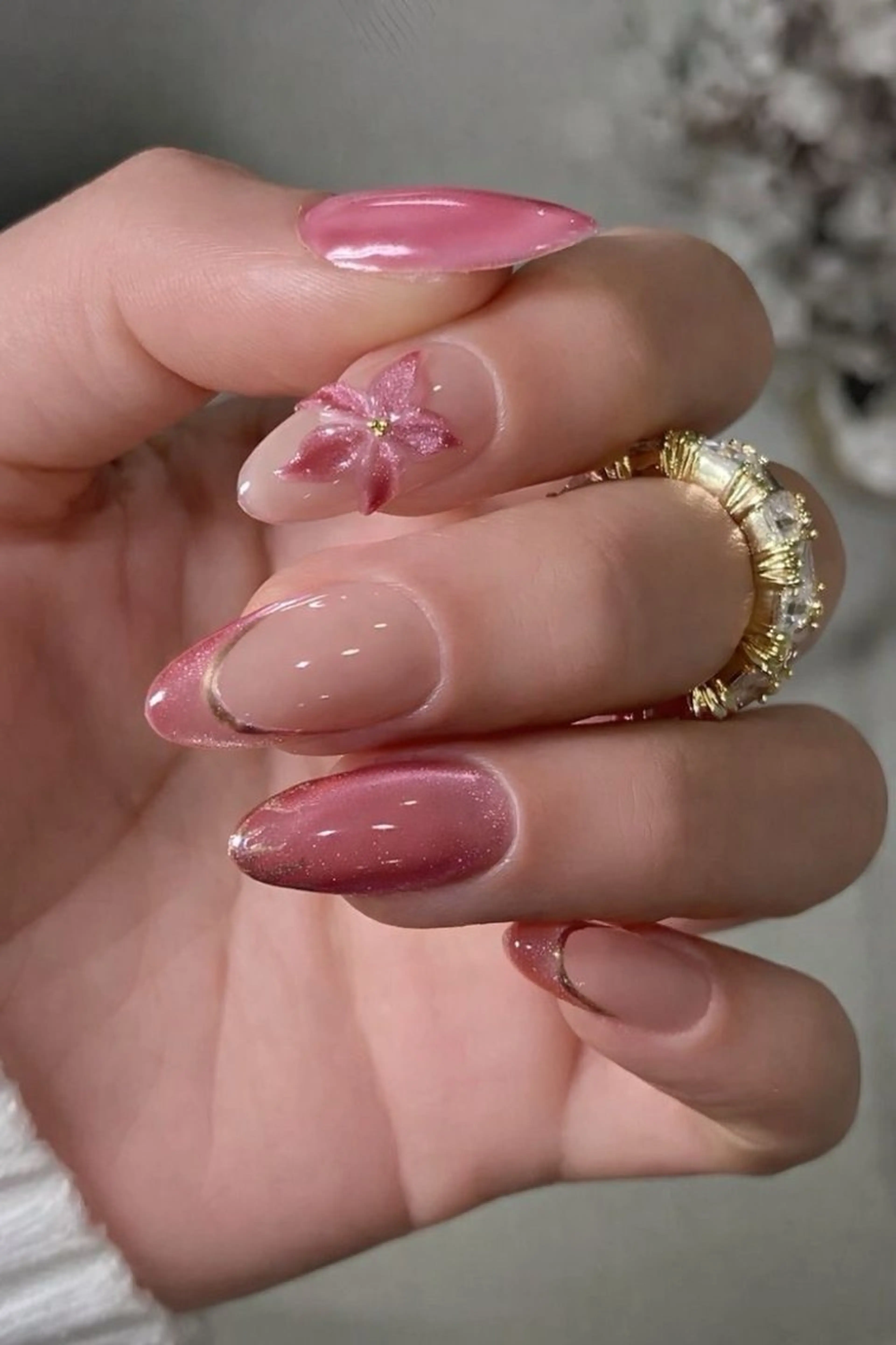 ネイル フレンチネイル ジェルネイル 韓国ネイル ニュアンスネイル ピンク n2 nail daikokuchoのネイルデザイン