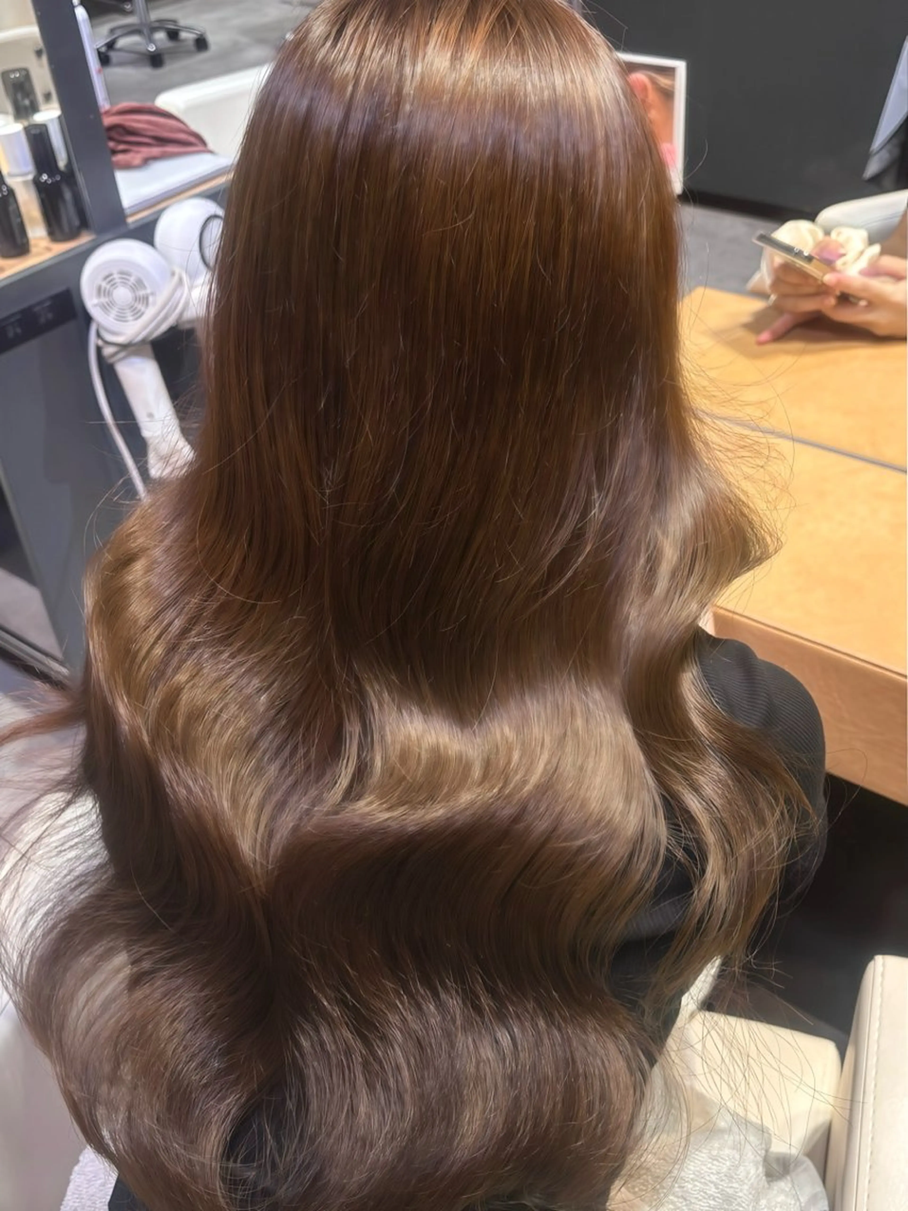 ロング 柿田人和／韓国 ／ワンホンヘアのヘアスタイル