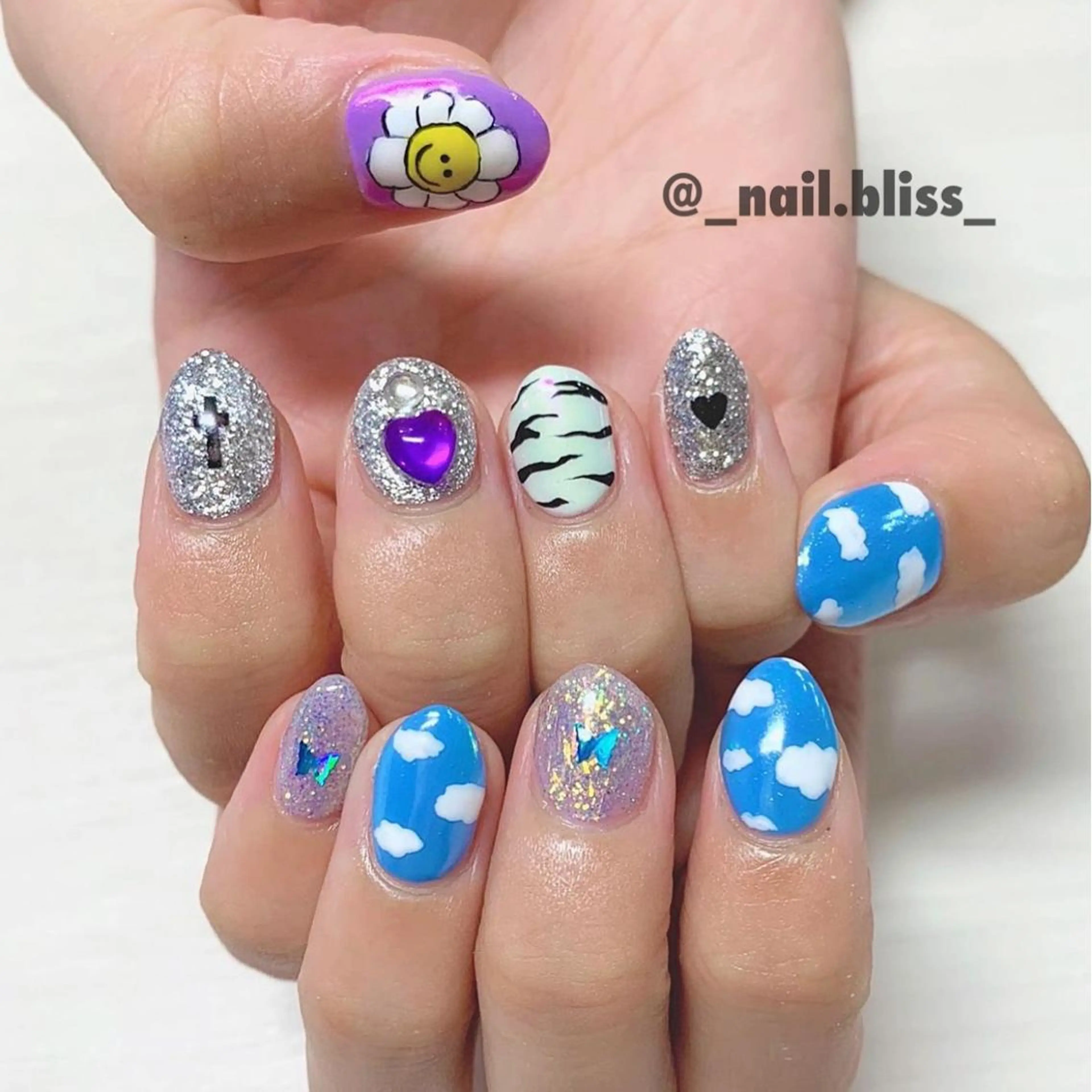 ネイル アニマル柄 ハート NAIL BLISSのネイルデザイン