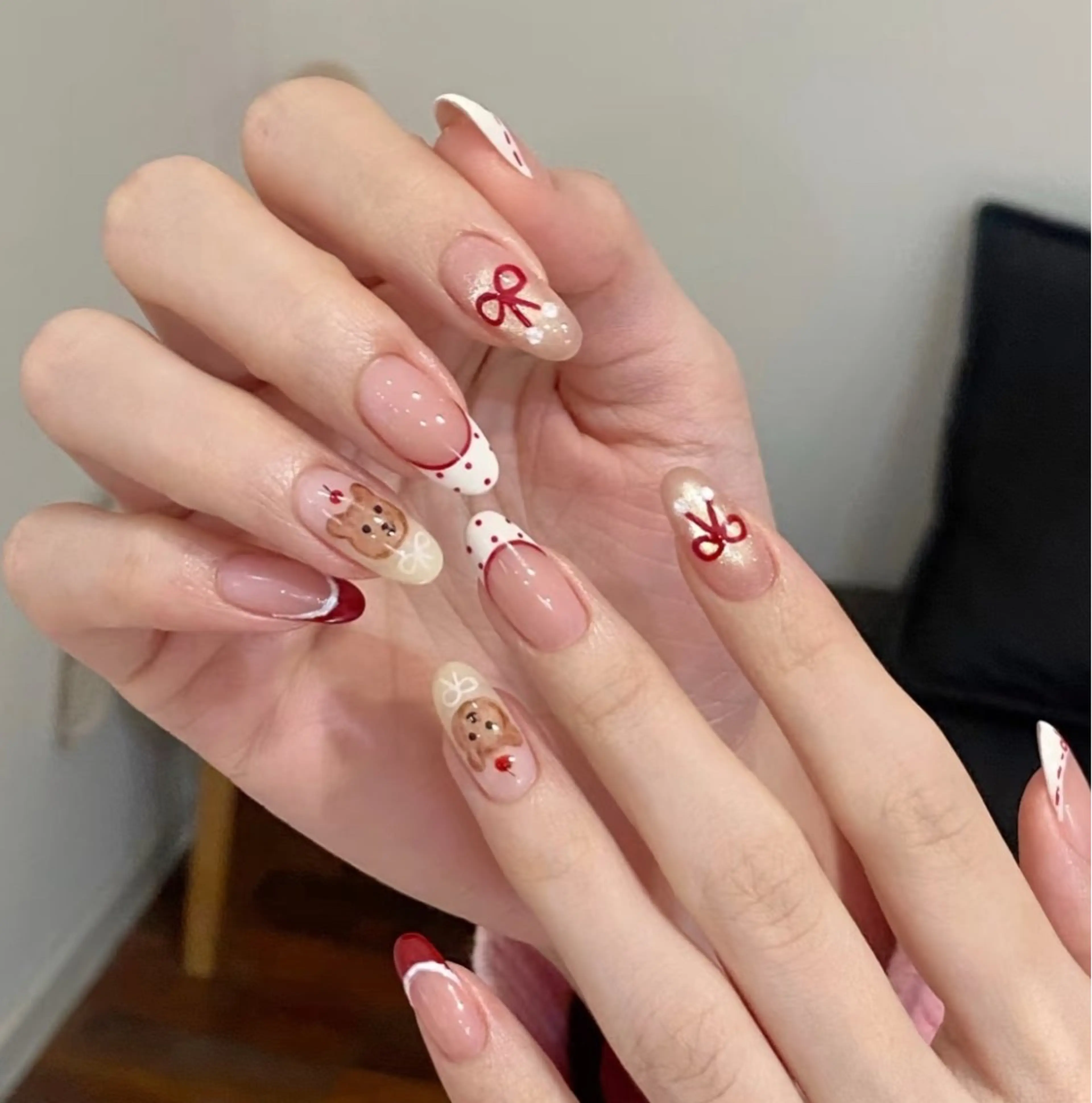 ネイル アートネイル オーロラネイル チークネイル フレンチネイル ガラスフレンチ ハンドネイル 🎀🎀YooLi Nail Salonのネイルデザイン