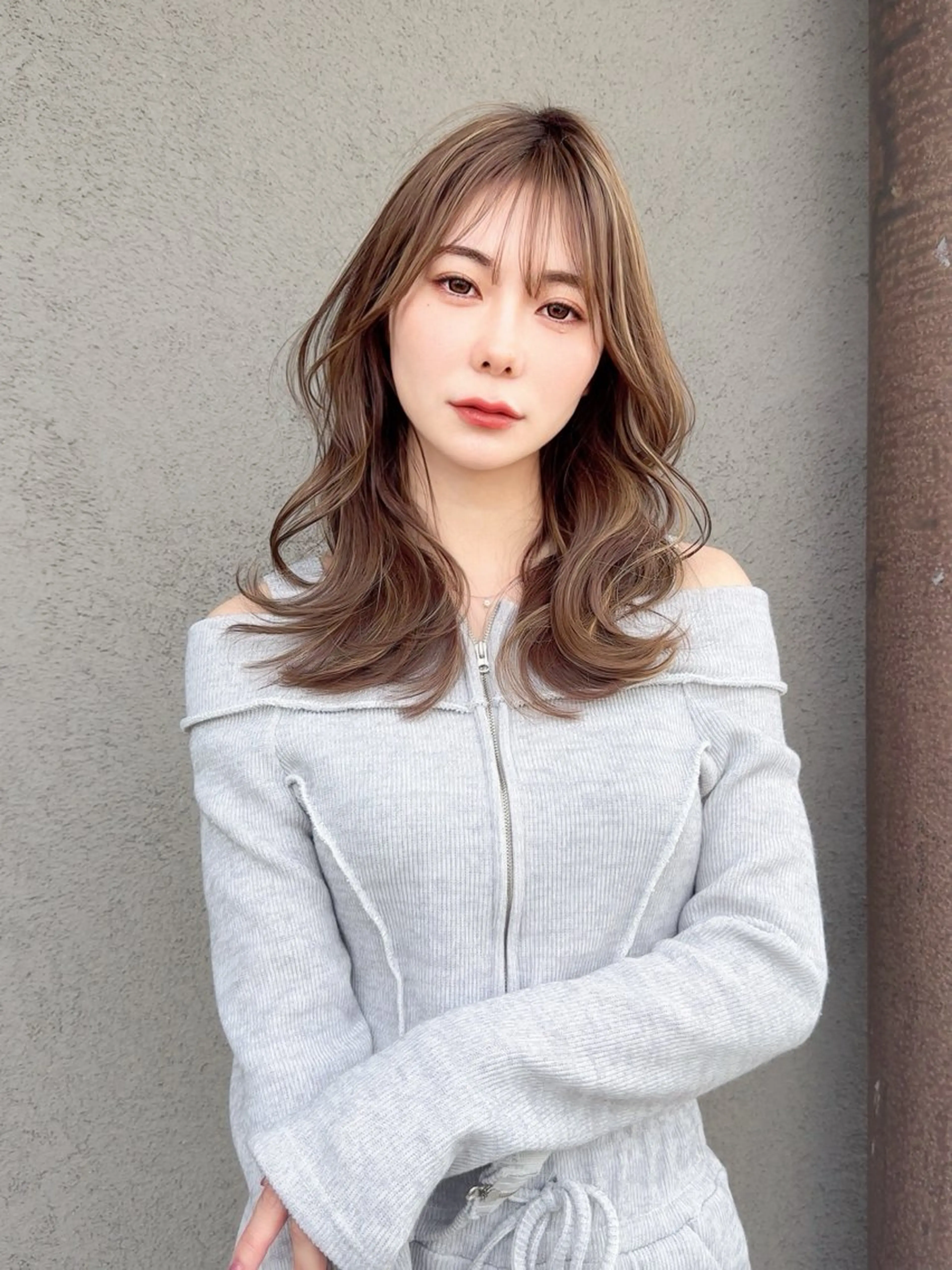 セミロング くびれヘア カット ヘアカラー トリートメント 似合わせ松本 容政のヘアスタイル