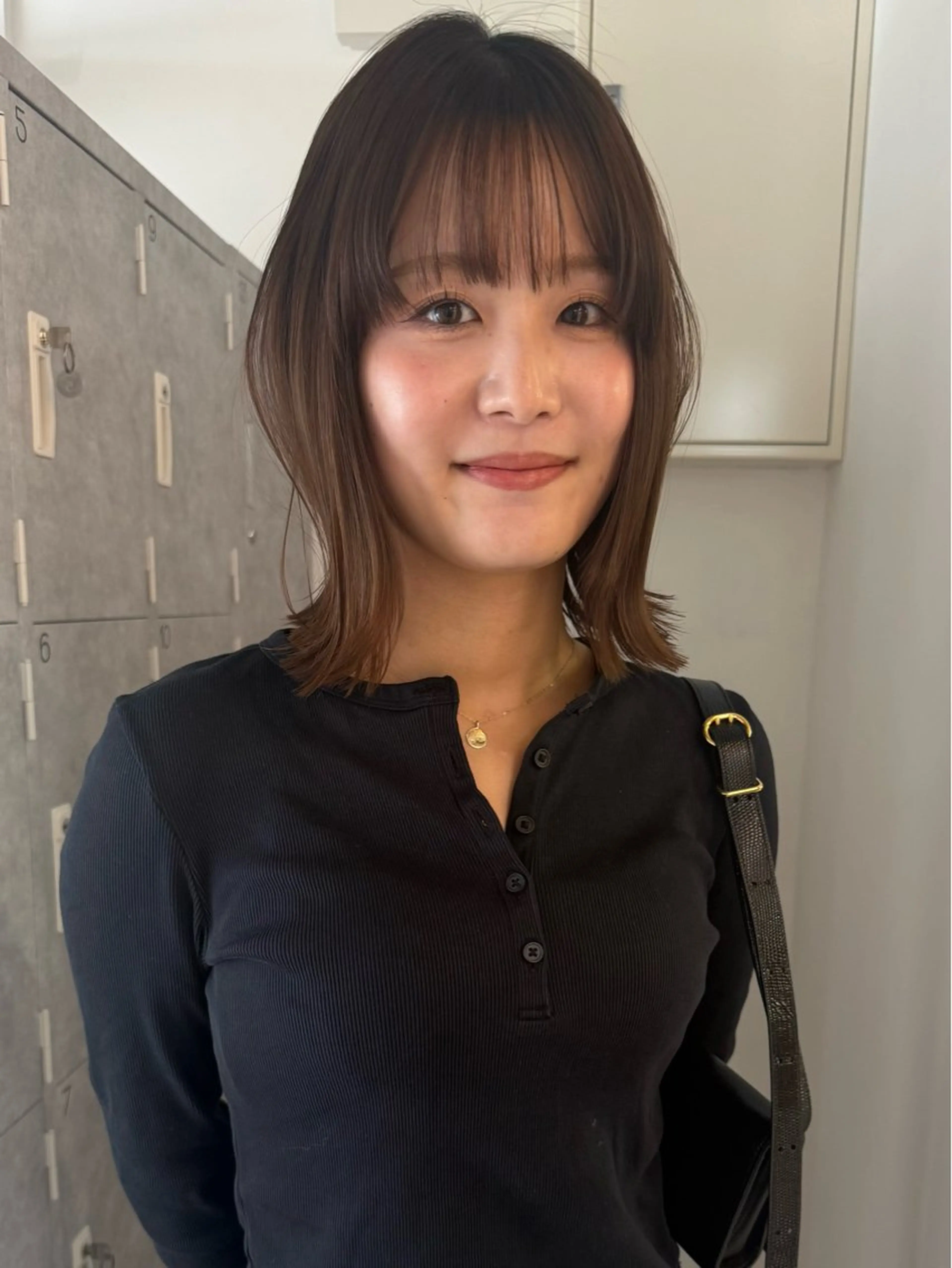 ミディアム 縮毛矯正 レイヤー/パーマ/ ‎kanahaʚଓ⋆のヘアスタイル