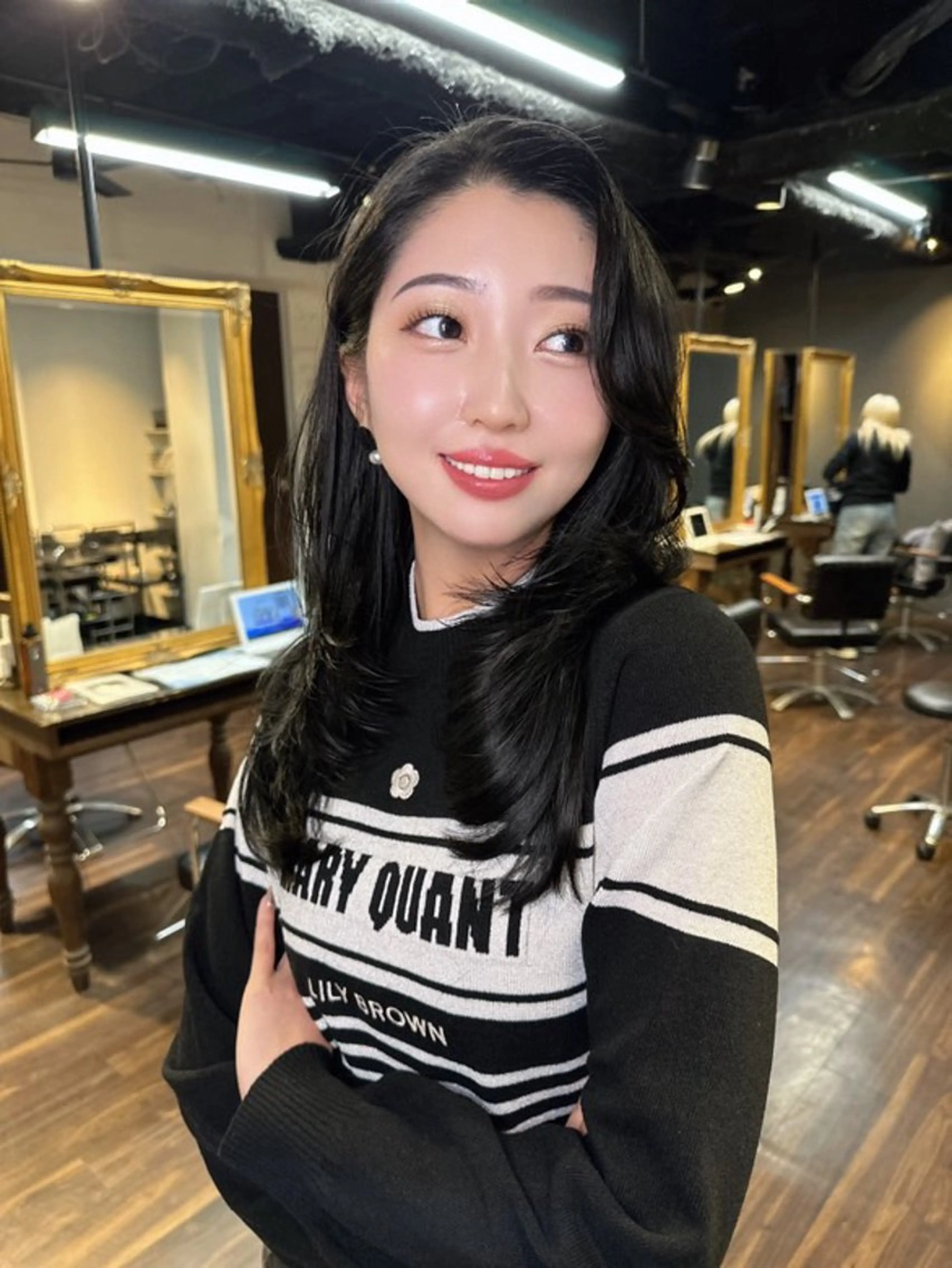 ロング カラー 髪質改善 韓国風ヘア レイヤーカット トリートメント ワンホンヘア カット ヘアカラー トリートメント ワンホン/エクステ ケラチン/Kaitoのヘアスタイル