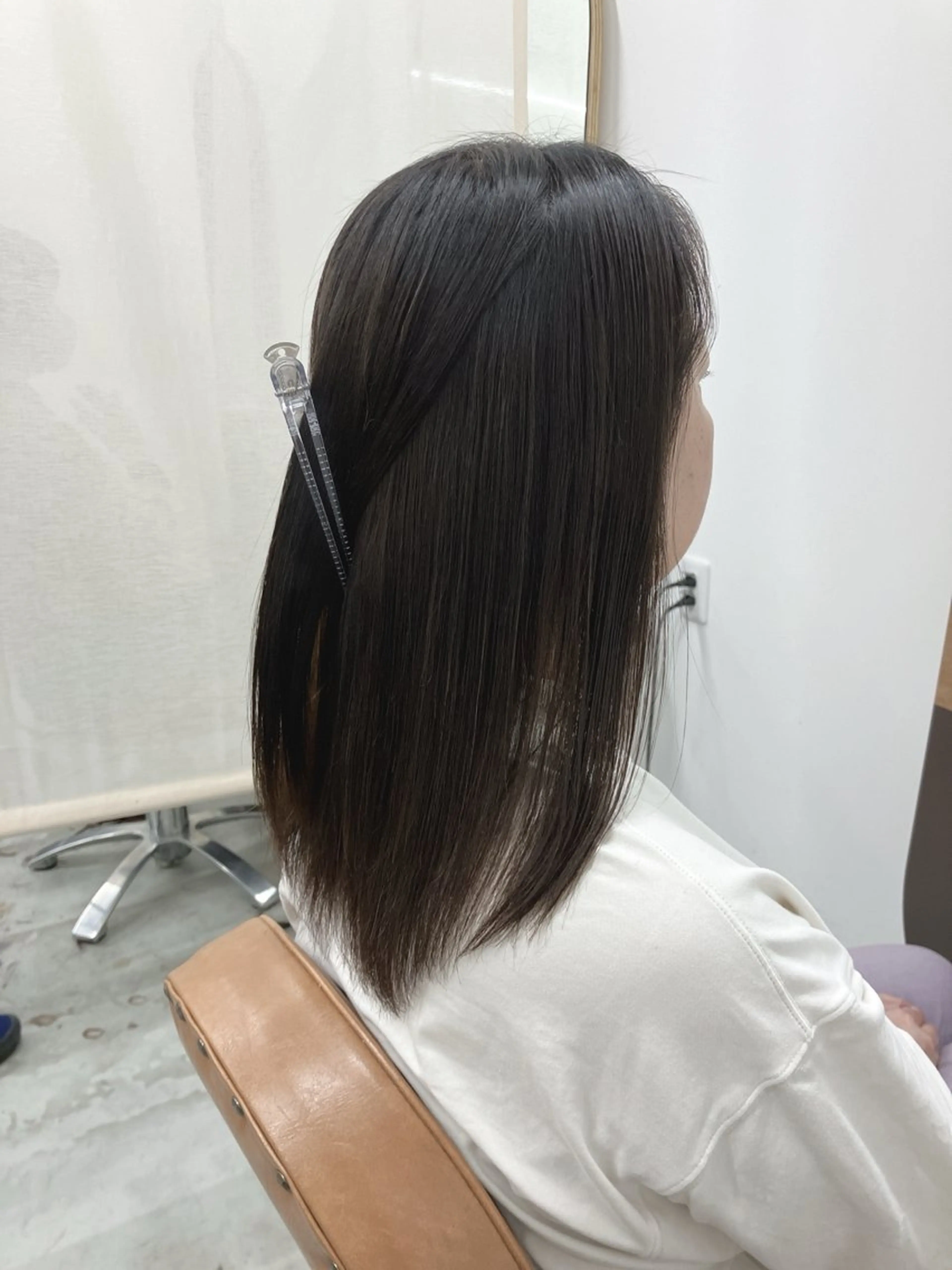 セミロング くせ毛 髪質改善 縮毛矯正 wa daのヘアスタイル
