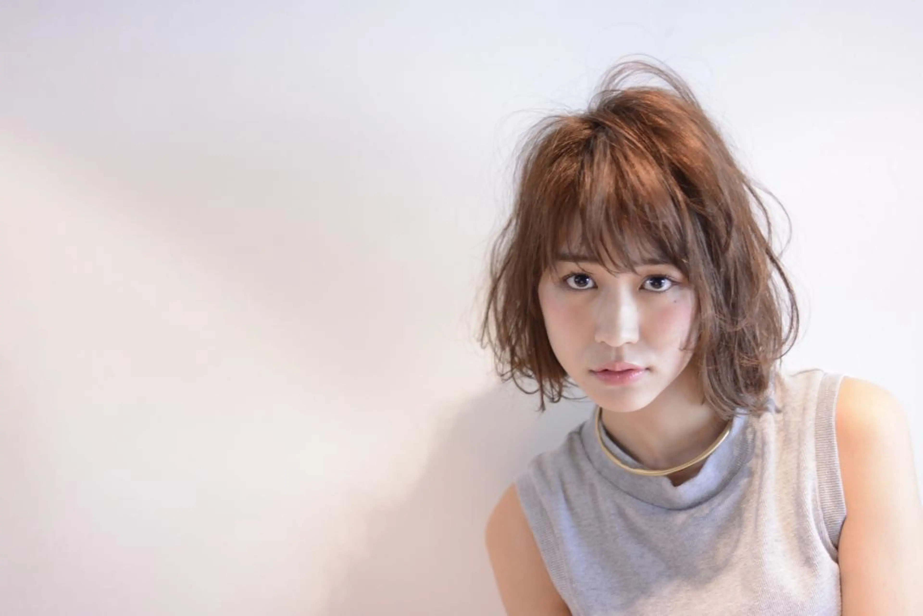 ミディアム パーマ ケアカラー特化 美容師店長佐藤のヘアスタイル