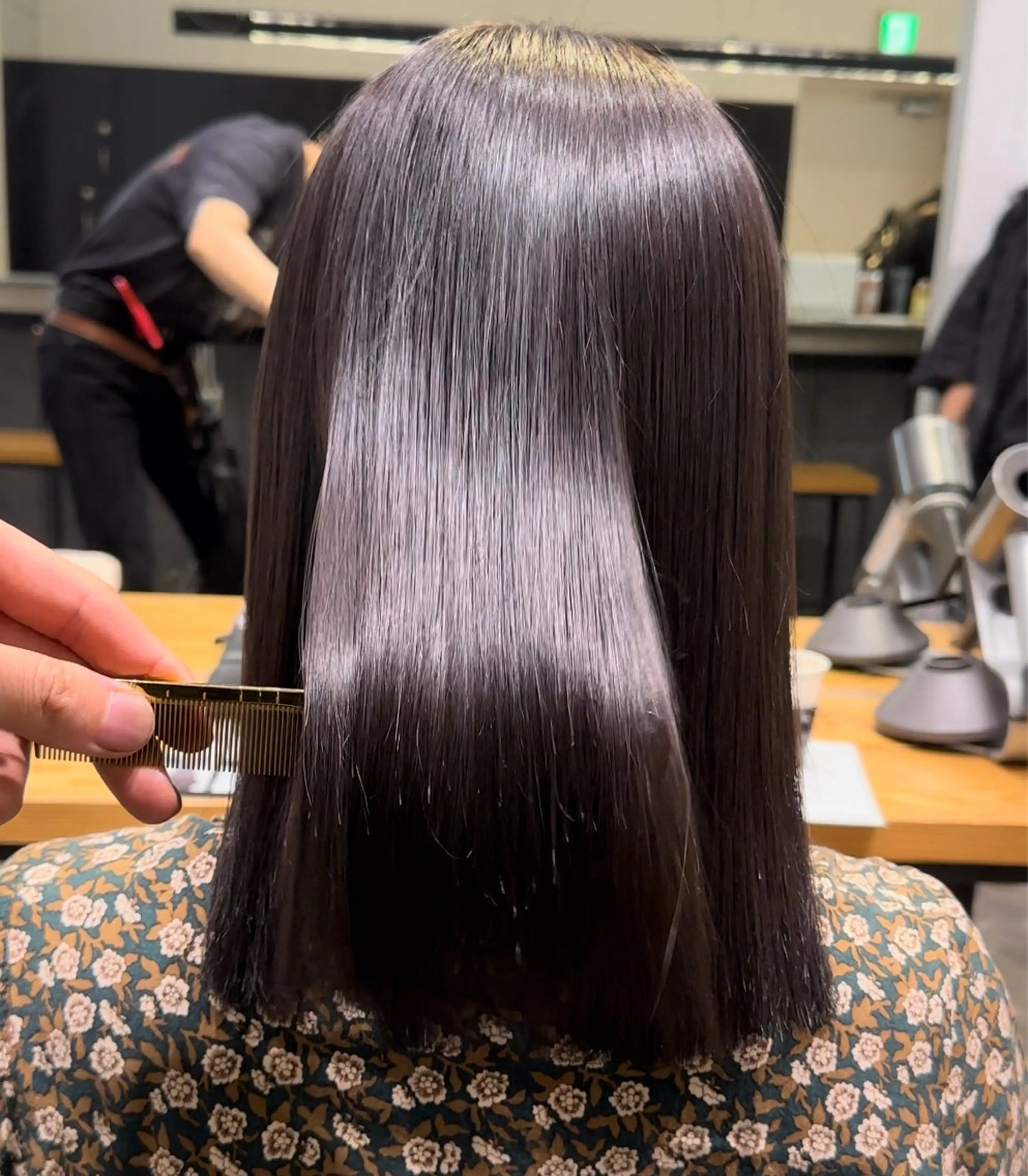 ミディアム 縮毛矯正、 押野七大のヘアスタイル