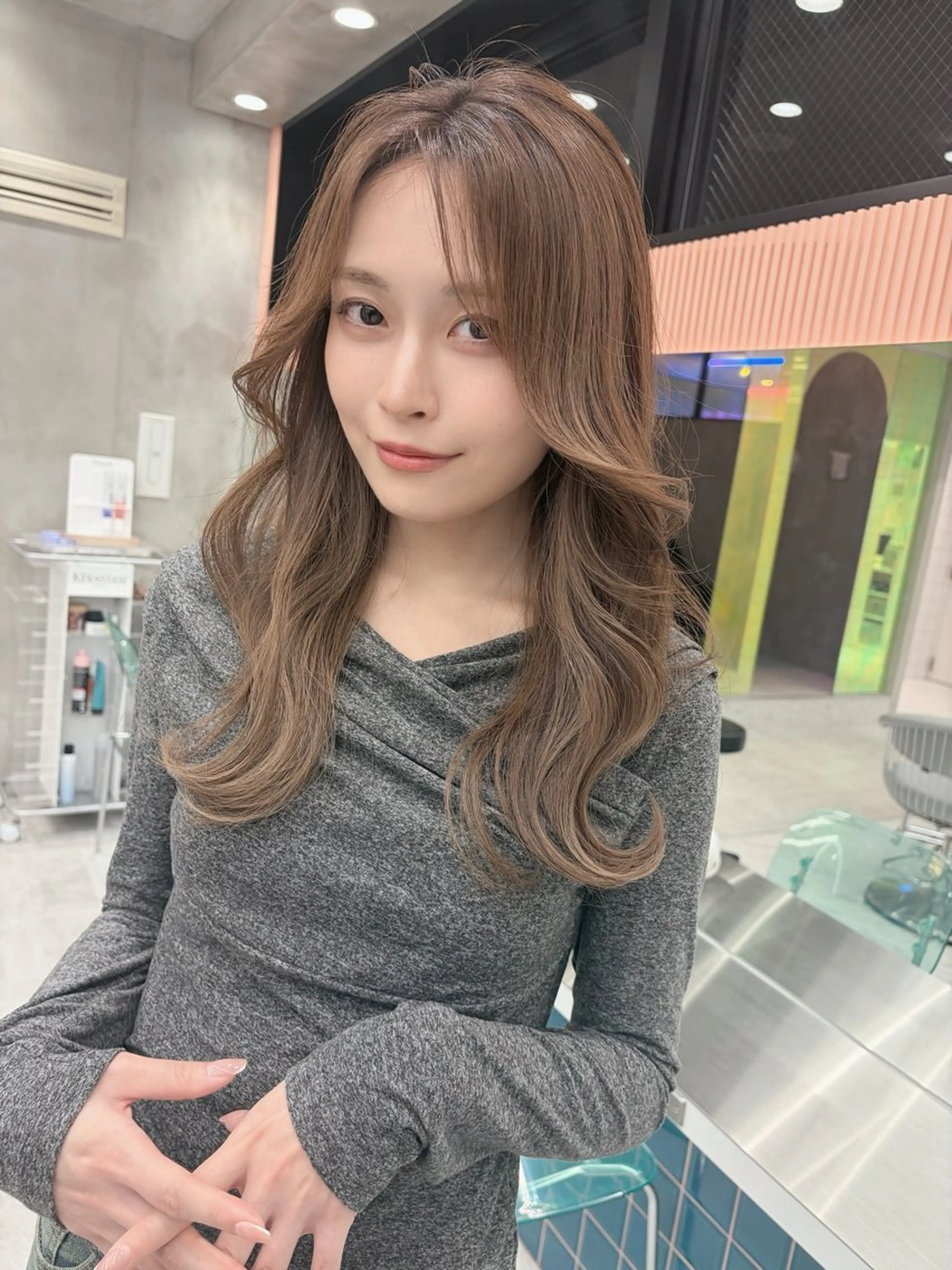 セミロング カット ヘアカラー トリートメント ✨縮毛矯正✨レイヤー ホウダカズヒロのヘアスタイル