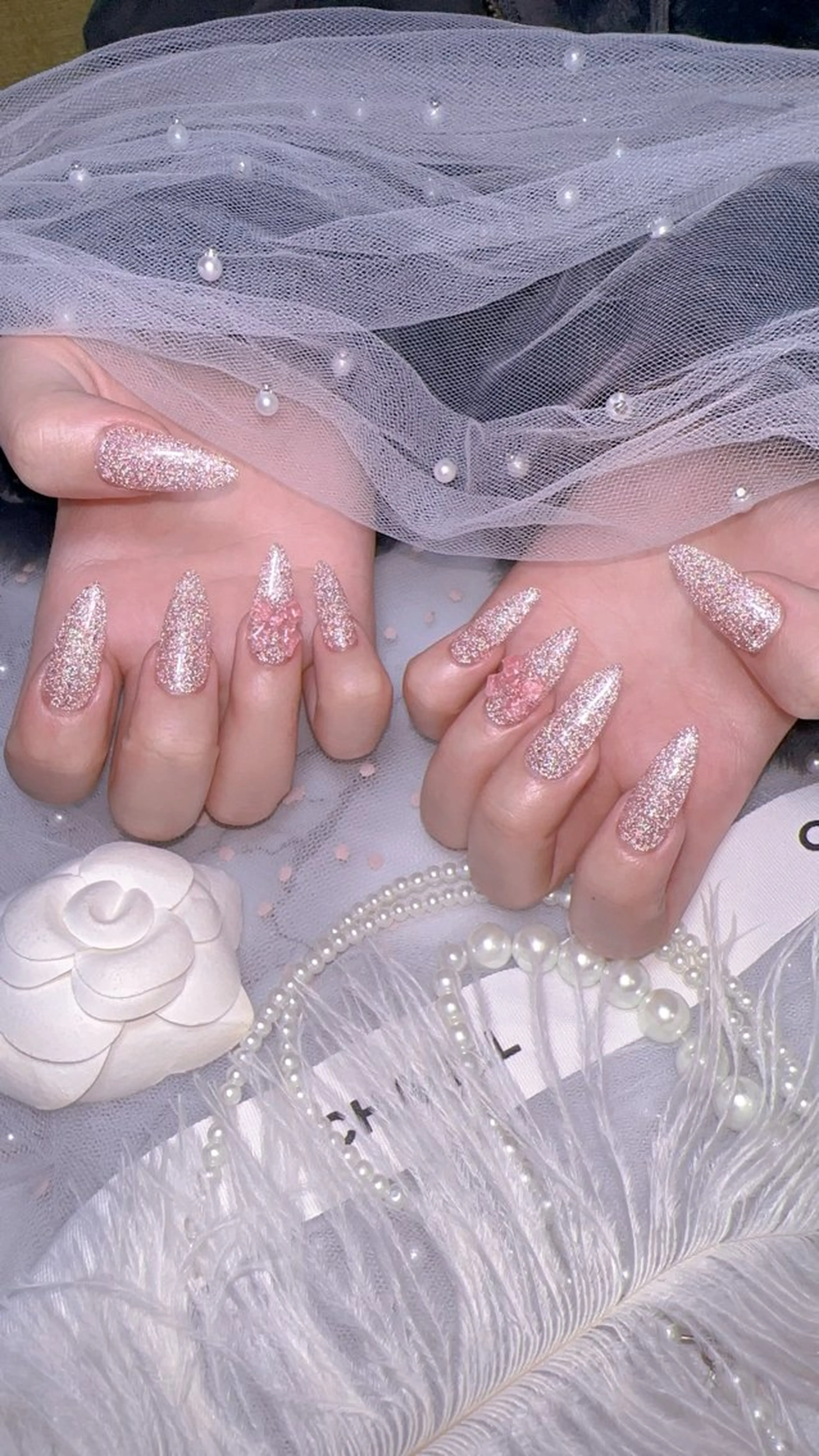 ネイル オーロラネイル フットネイル 韓国ネイル ラメ(グリッター) ラメグラデーション ハンドネイル Belle nail salon 新小岩のネイルデザイン