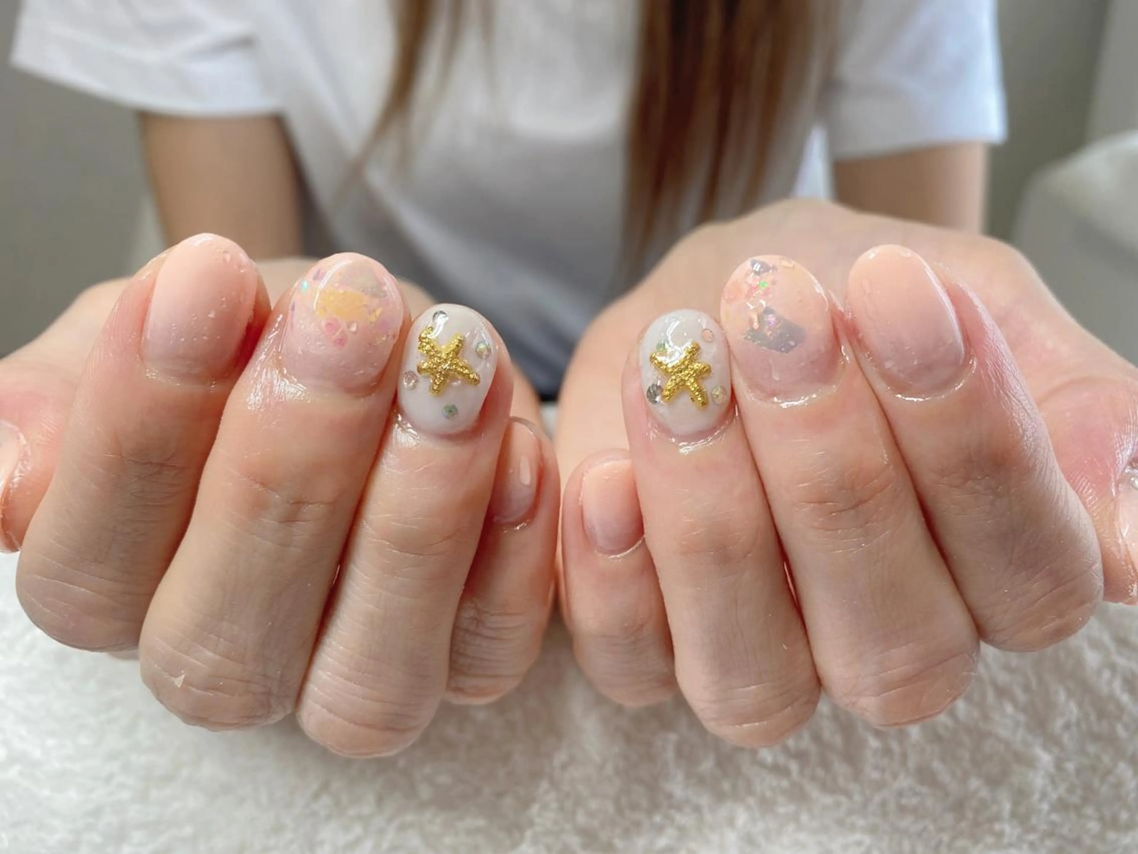 ネイル ハンドネイル ニュアンスネイル🌈 MYU Nailsのネイルデザイン