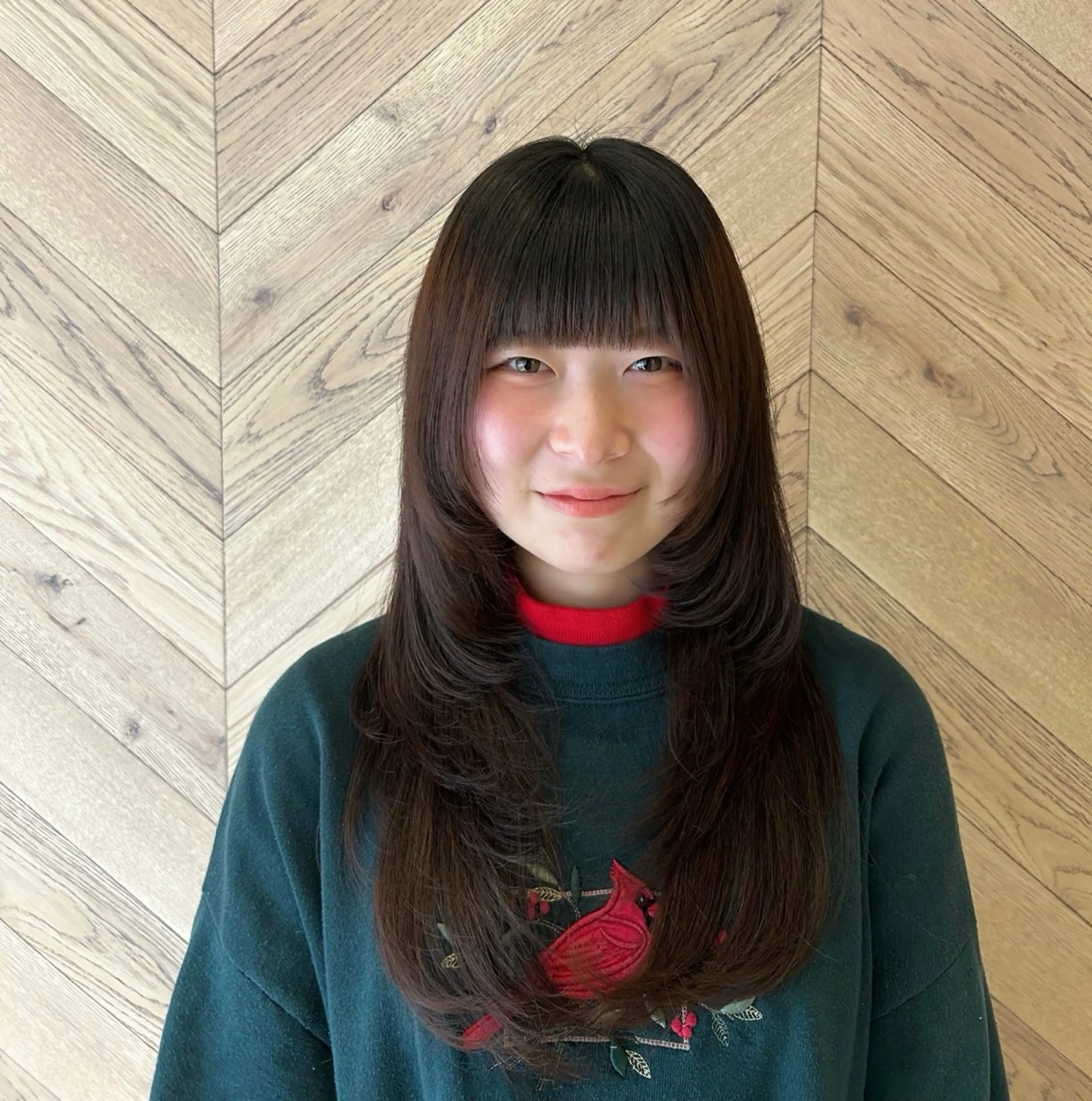 ロング 顔周りカット レイヤーカット ☁️FERIAあべの Rin☁️のヘアスタイル