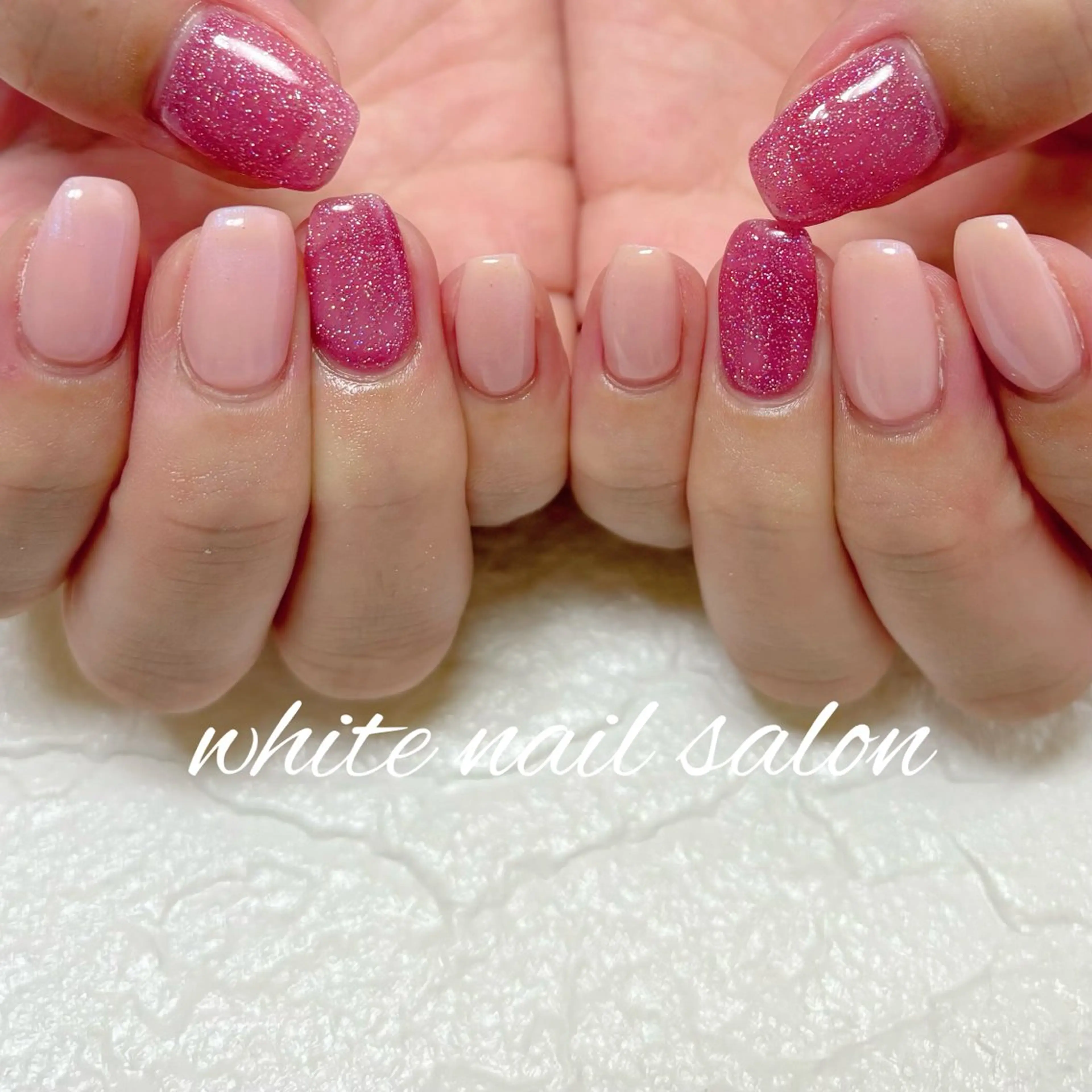 ネイル シンプルネイル ホワイト white nail salonのネイルデザイン