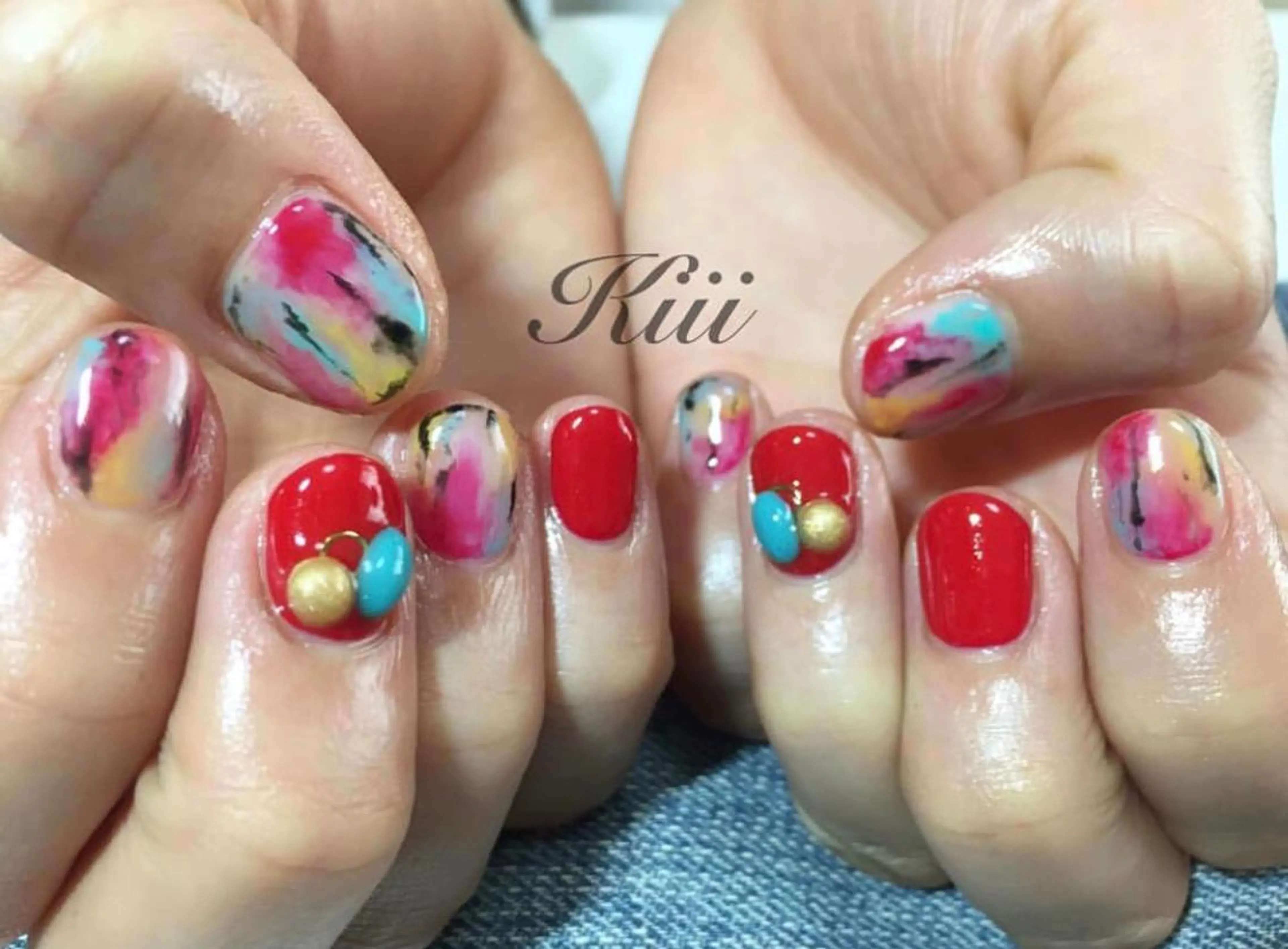 ネイル ハンドネイル フットネイル kiii.__ ✴︎*のネイルデザイン