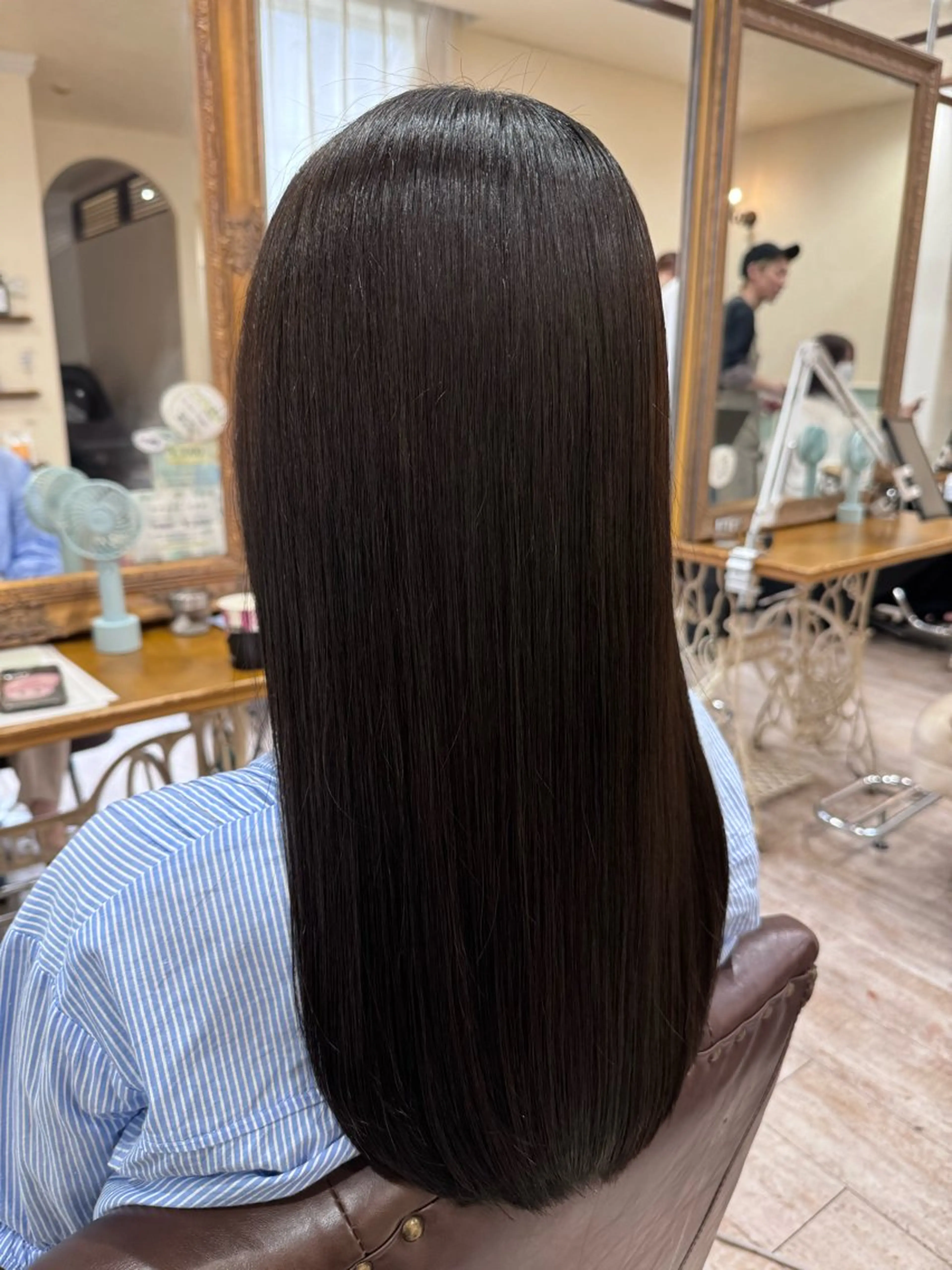 ロング カラー ロングレイヤー 髪質改善 レイヤーカット ロング カット ヘアカラー 縮毛矯正 トリートメント 新越谷noble店長 松本拓也▶◀*.のヘアスタイル