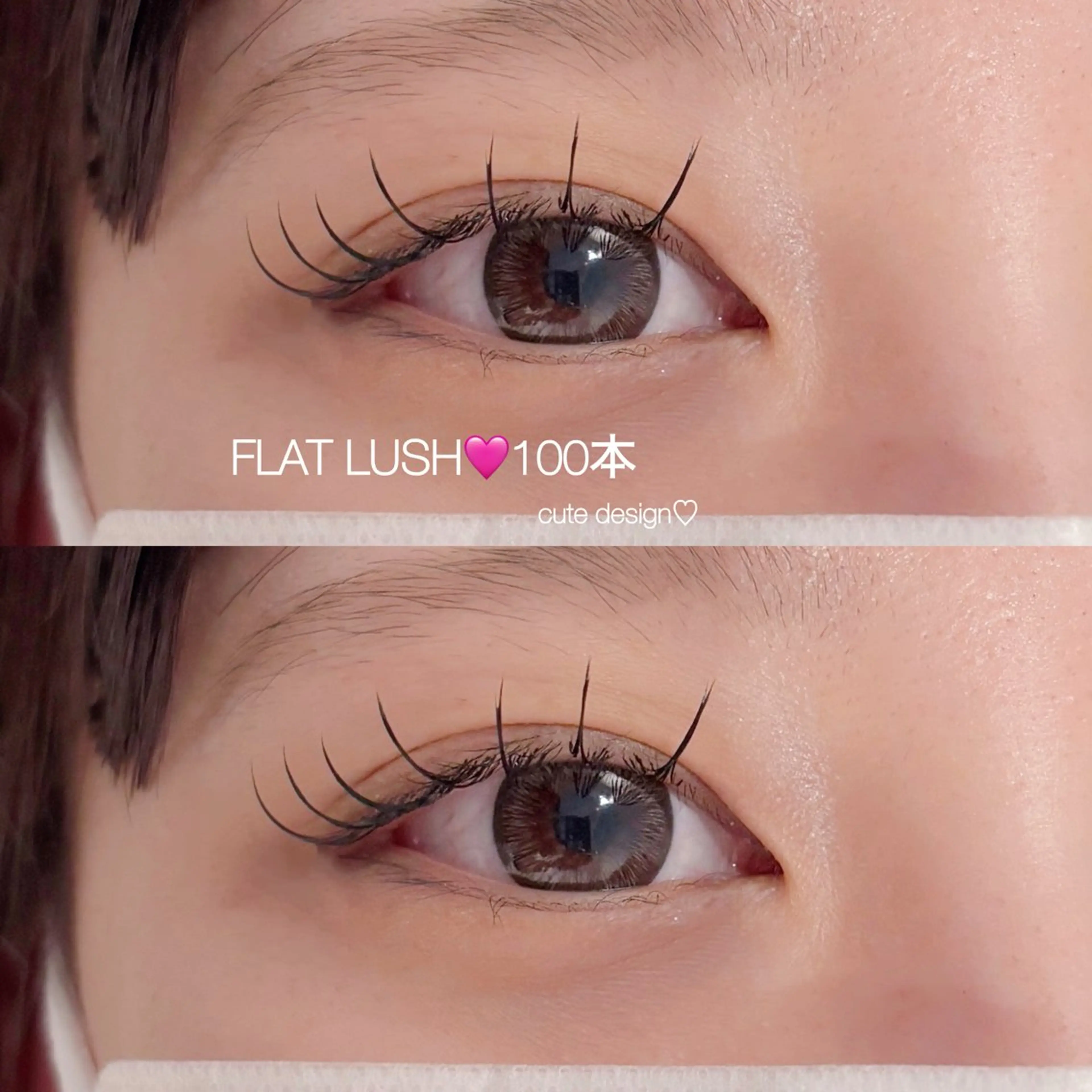 マツエク・マツパ キュート フラットラッシュ CreBiA🎀 ayaのマツエク・マツパデザイン