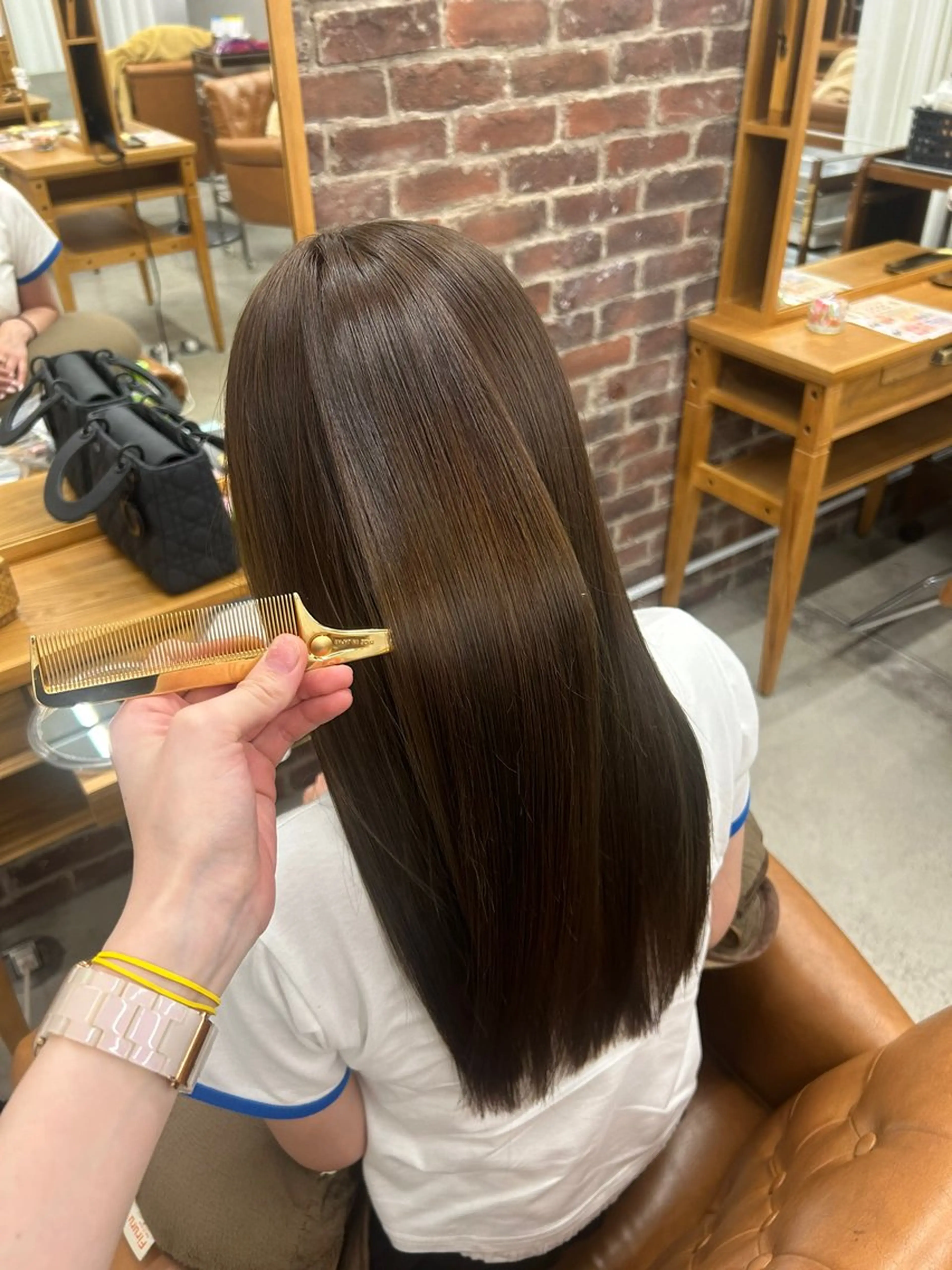 ロング カラー パーマ 髪質改善 ロング 縮毛矯正 カット ヘアカラー 縮毛矯正 トリートメント 🌼髪質改善/透明感 艶髪タケドミのヘアスタイル