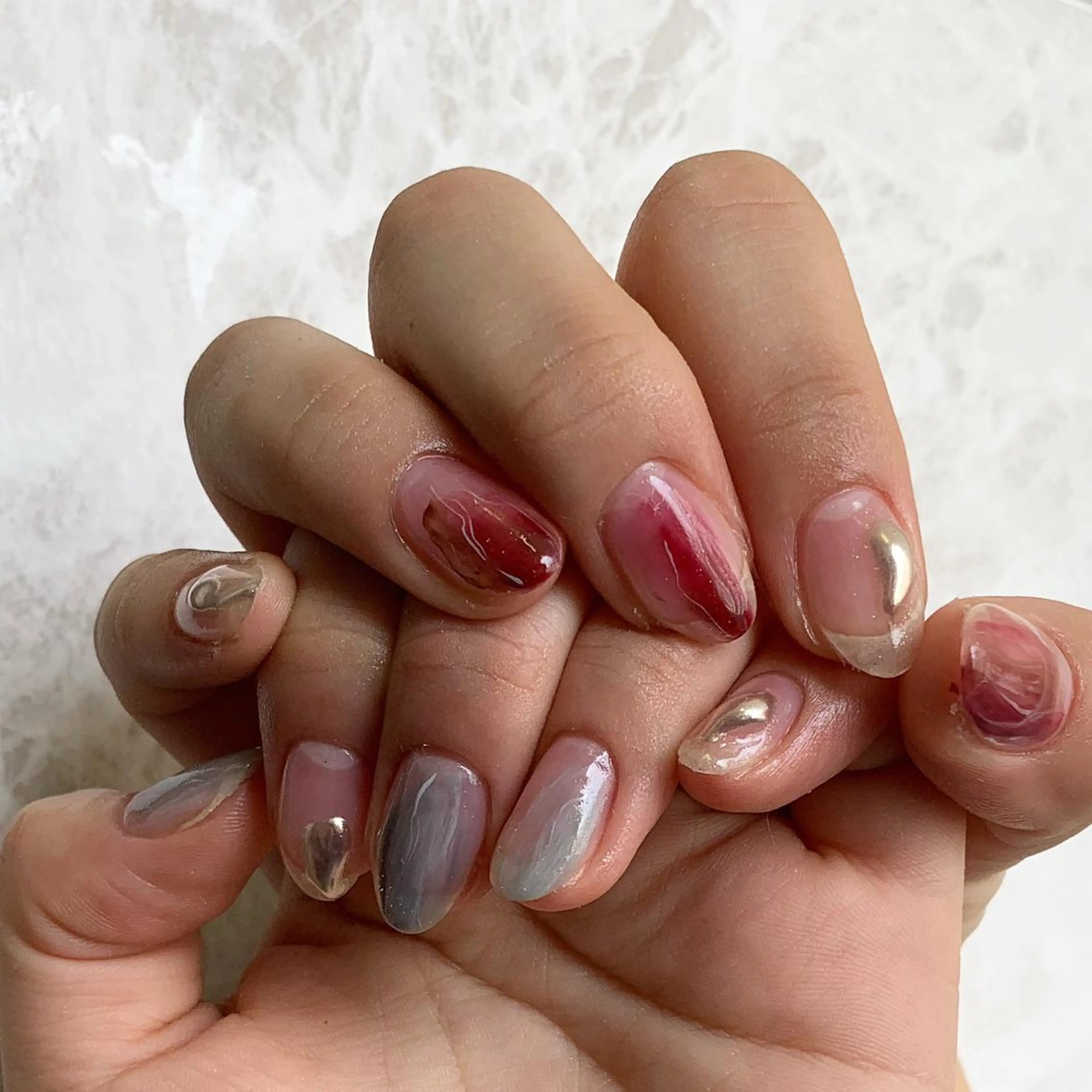 ネイル ミラーネイル ハンドネイル ハンドケア lylynail YUUKAのネイルデザイン