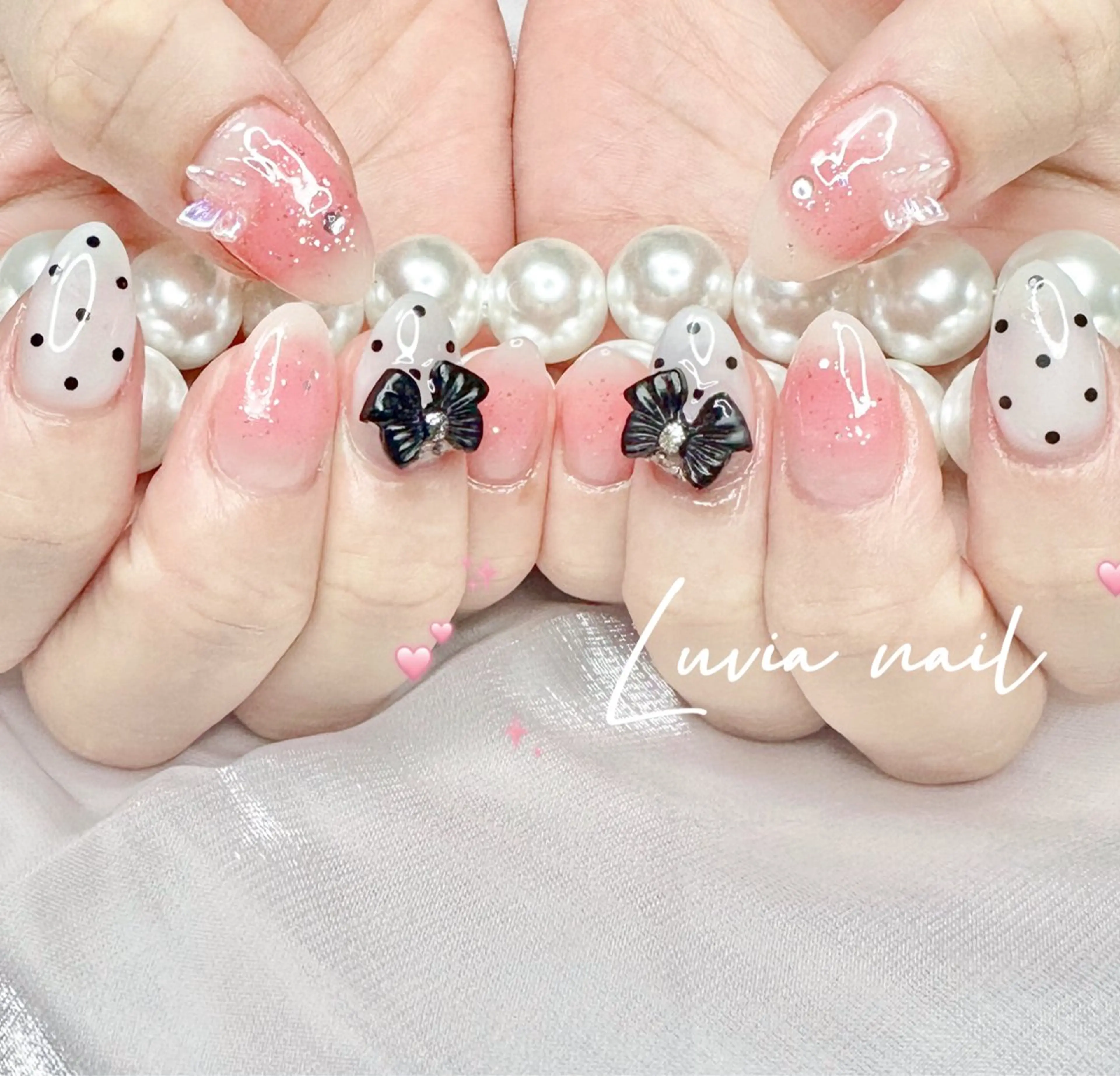 ネイル Lychee nail salon所属・🎀Luvia ワンホンネイル💫のネイルデザイン