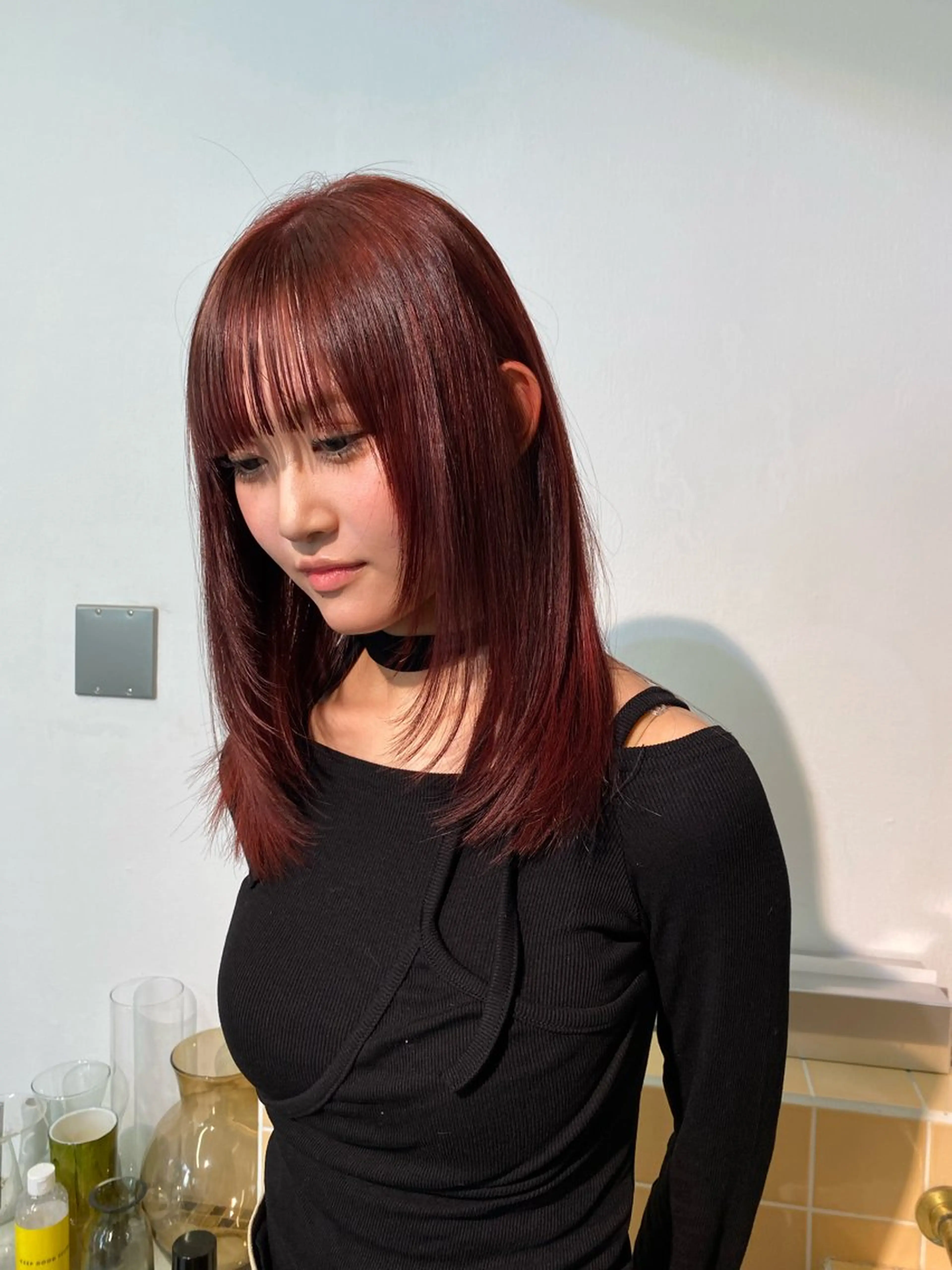 セミロング カラー iroha/ n.w.h🎀のヘアスタイル